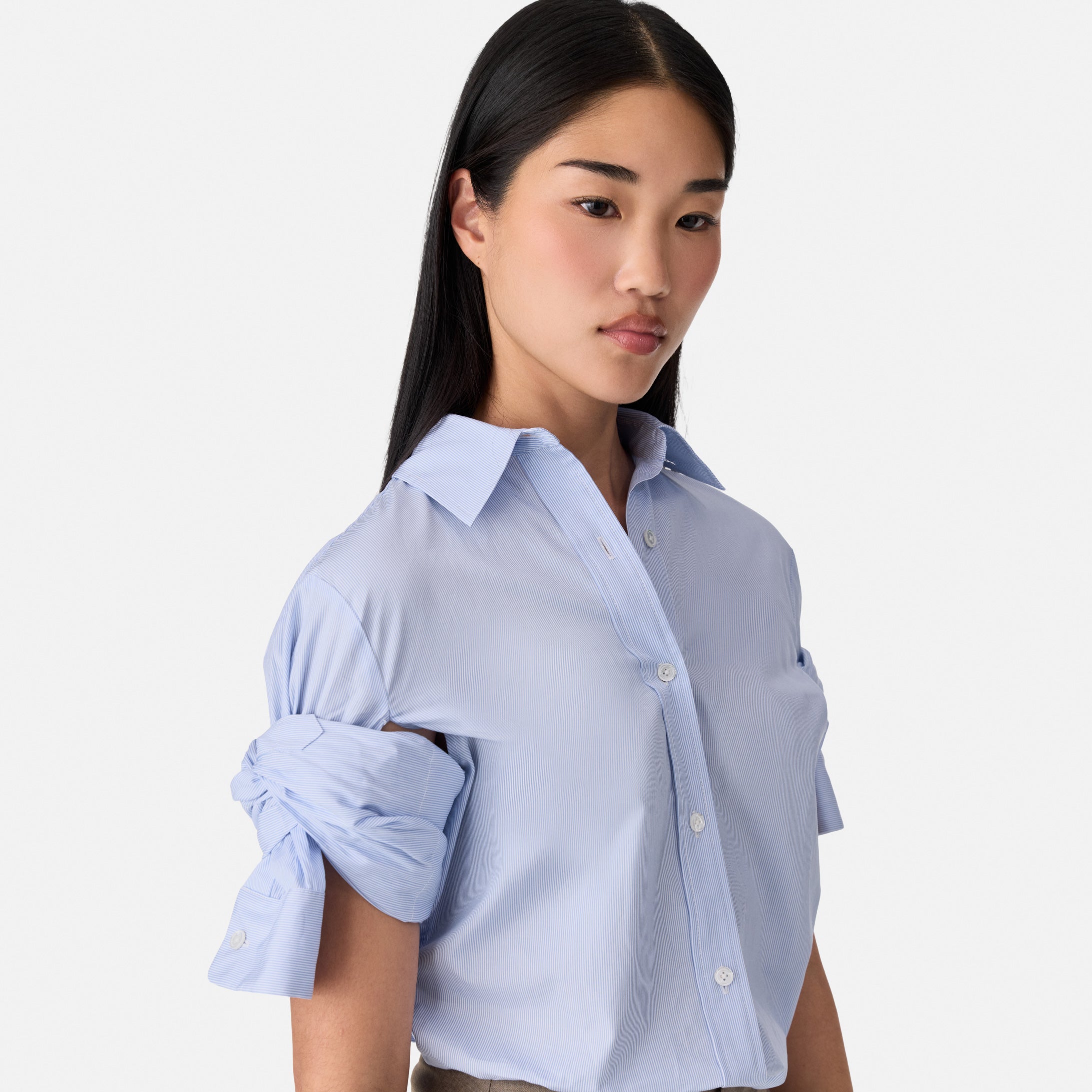 Knotted Sleeve Shirt