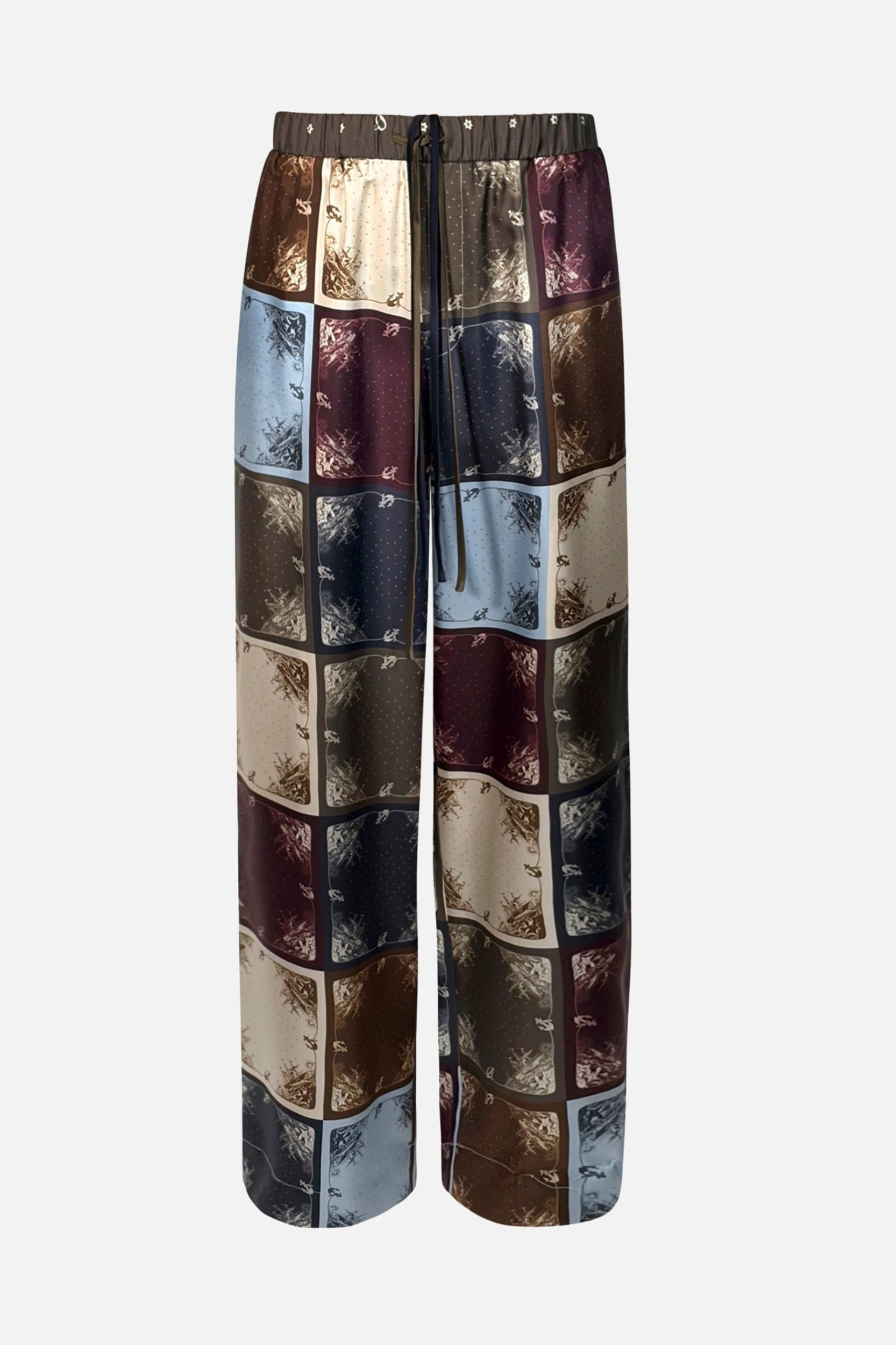 Double Waistband Silk Pants