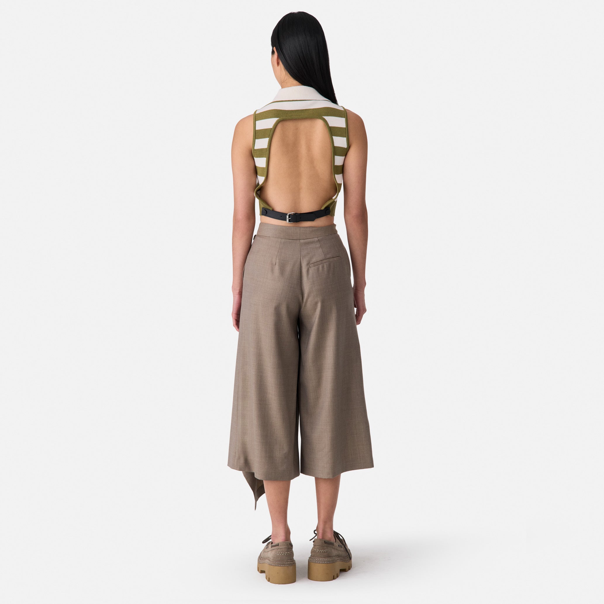 Front Cascade Sailor Pants