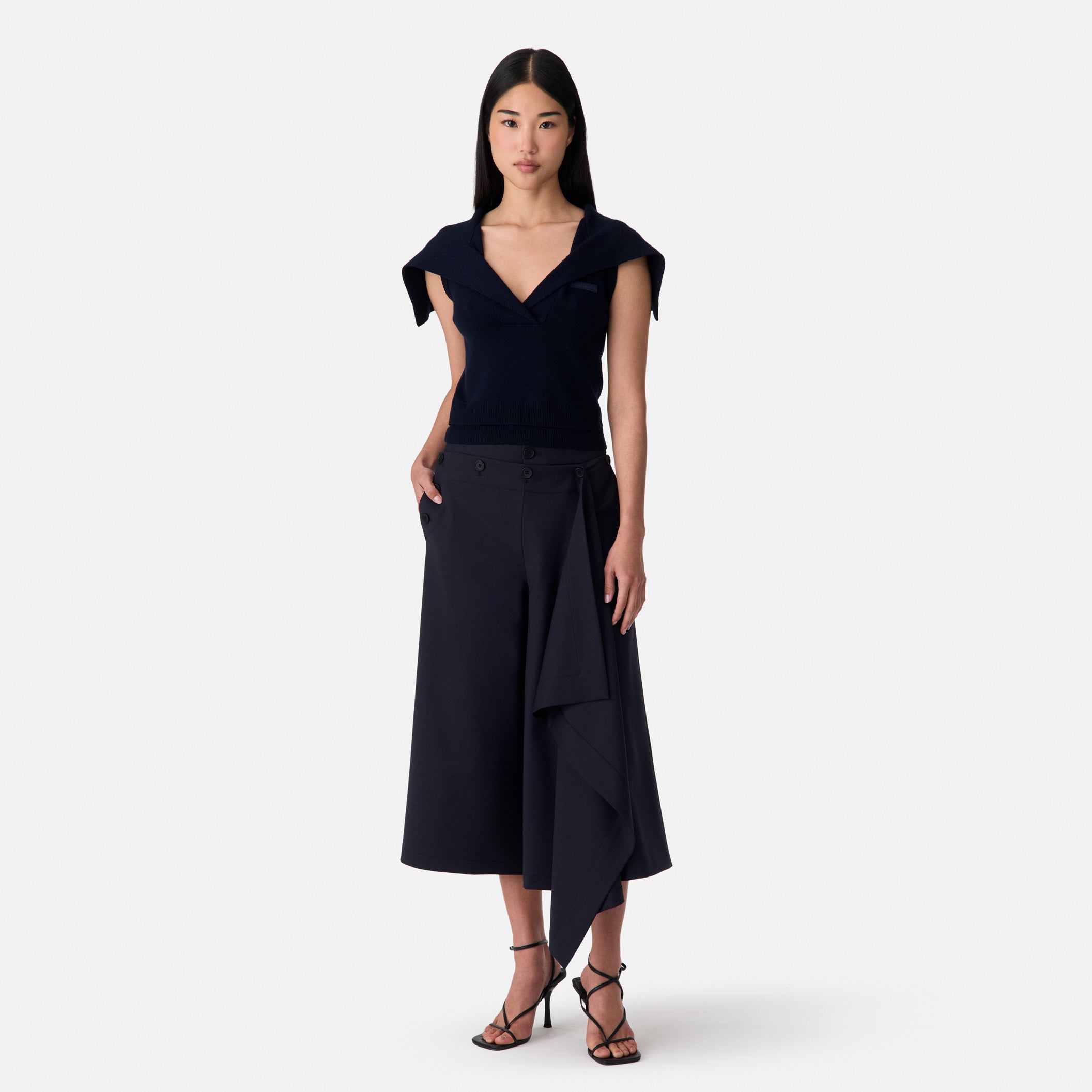 Front Cascade Sailor Pants