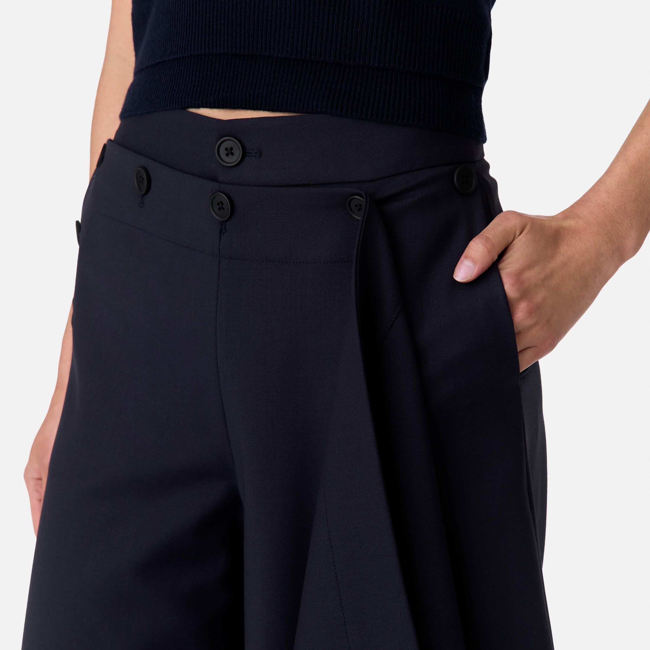 Front Cascade Sailor Pants
