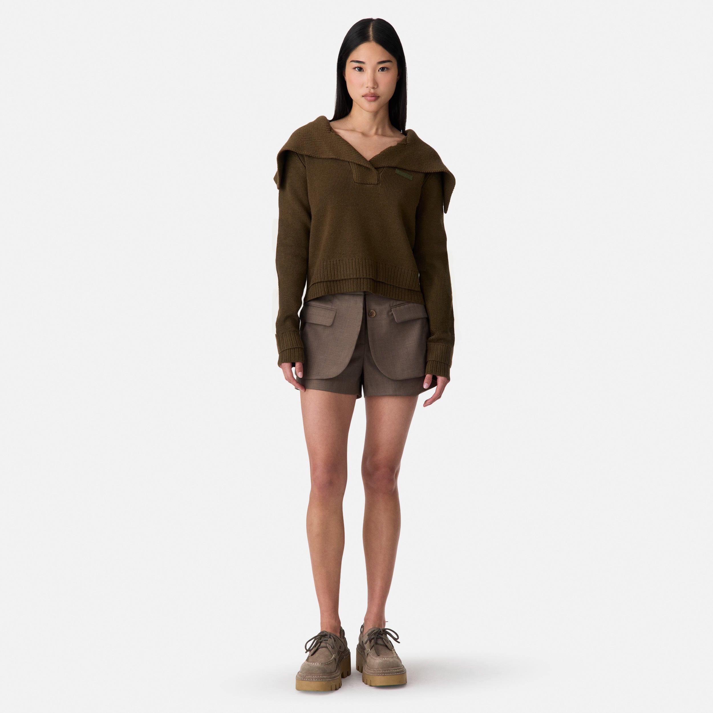 Wool Jacket Hem Short