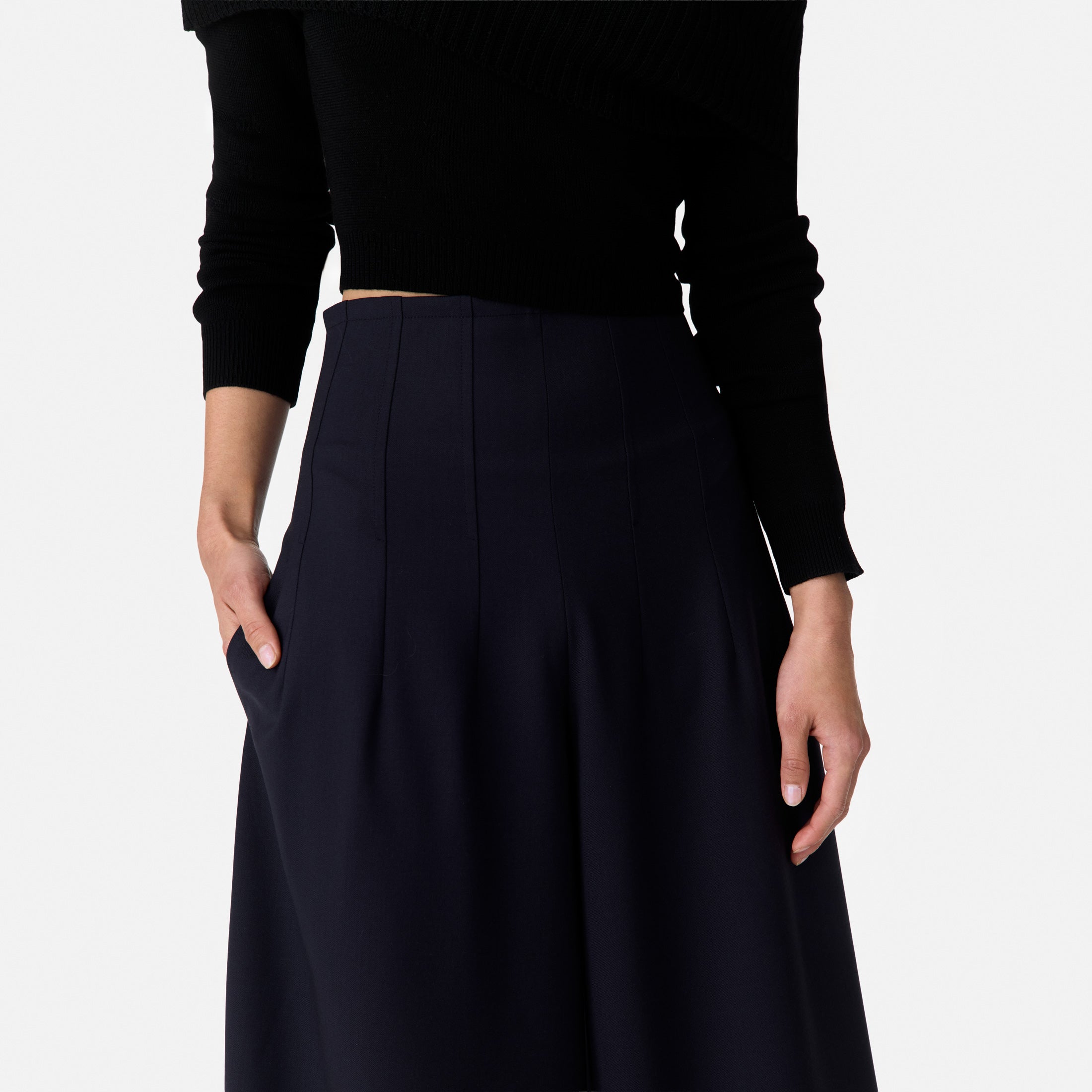 High Waist Wide Legged Trousers
