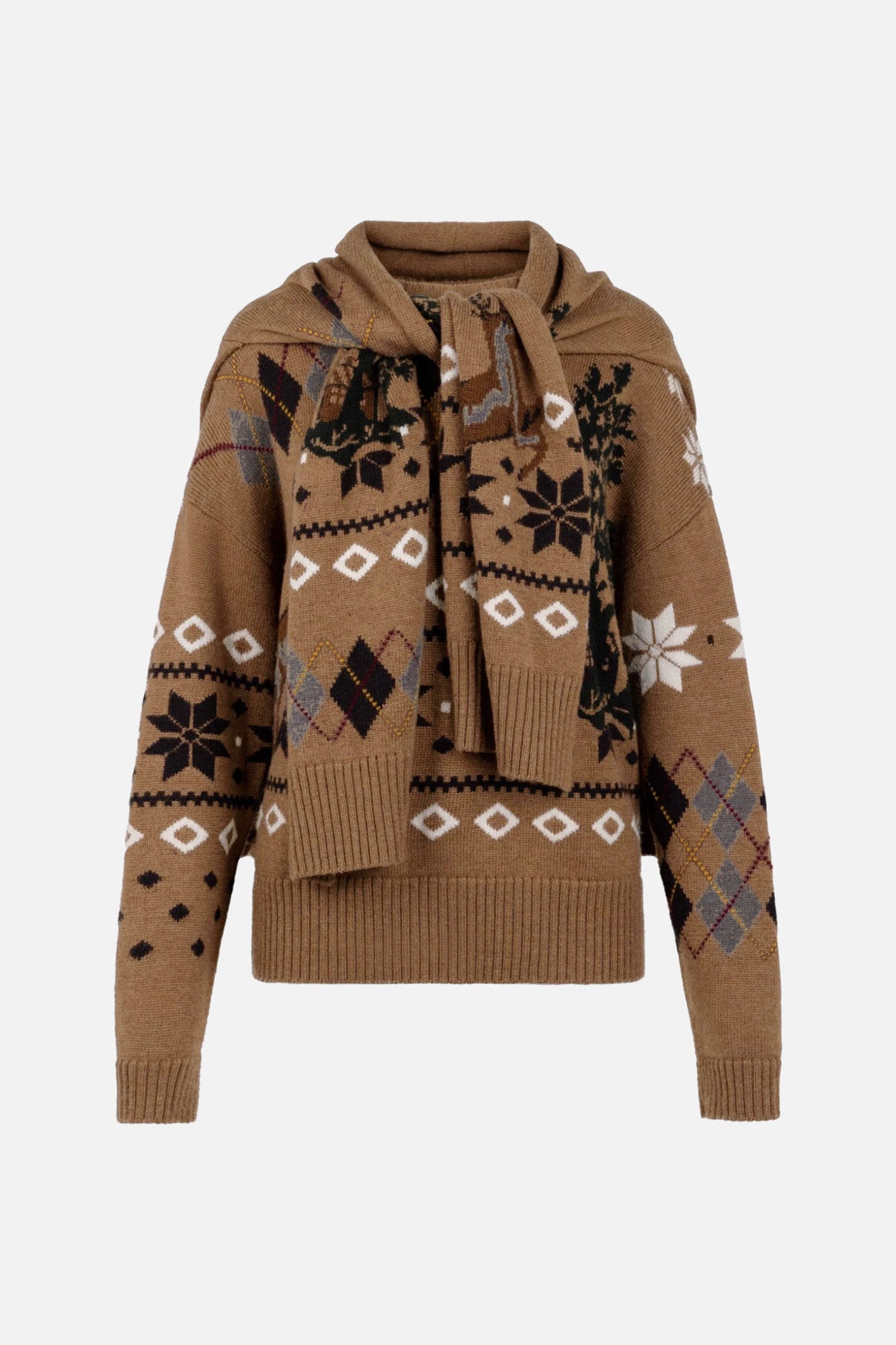 Mixed Fair Isle Sweater Set