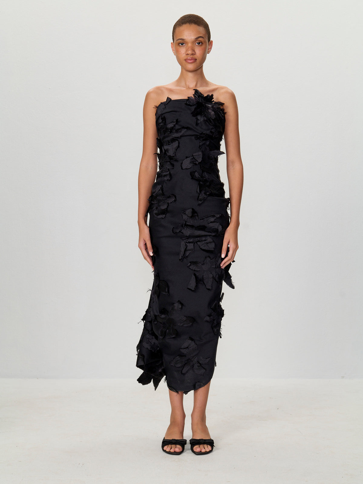 Ruffle Back Midi Dress