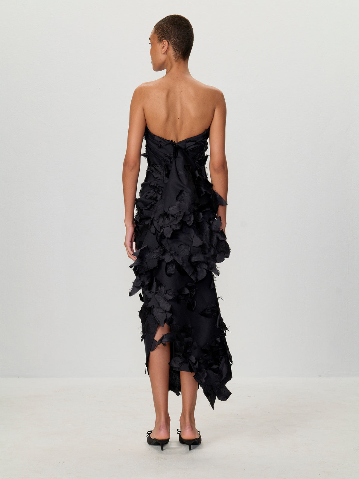 Ruffle Back Midi Dress