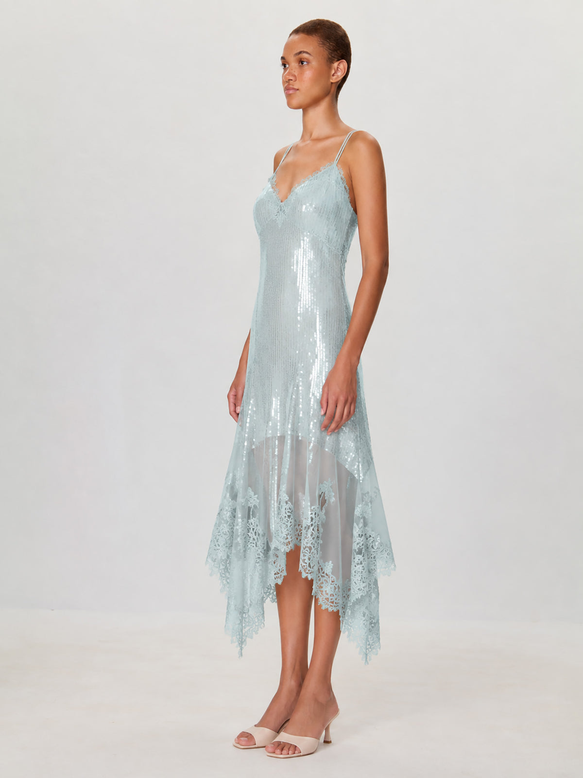 Sequin High Low Dress