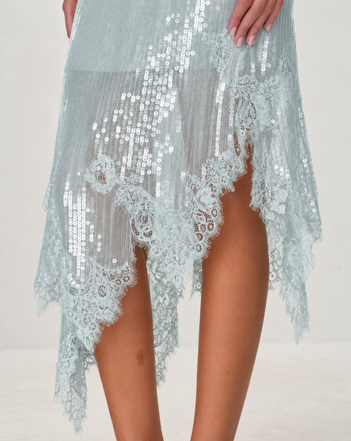 Sequin High Low Dress