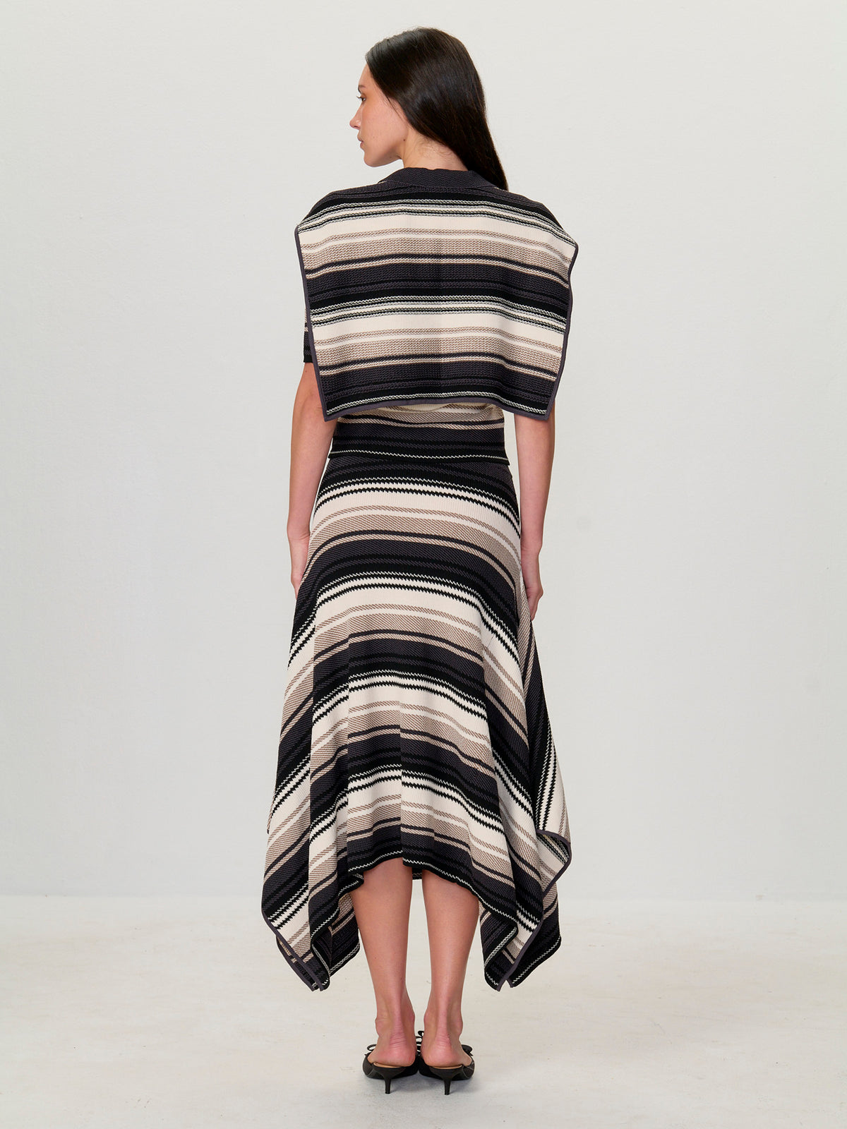 Stripe Jacquard Scarf Top