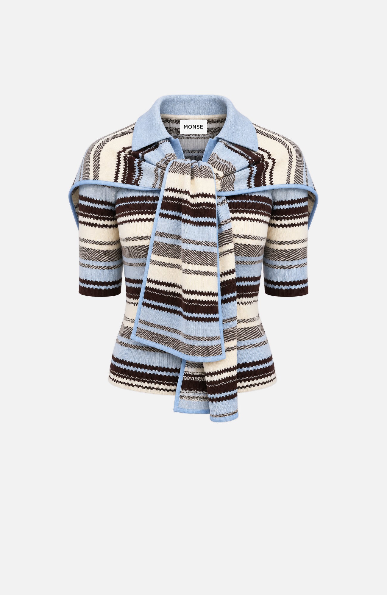 Striped Jacquard Scarf Top