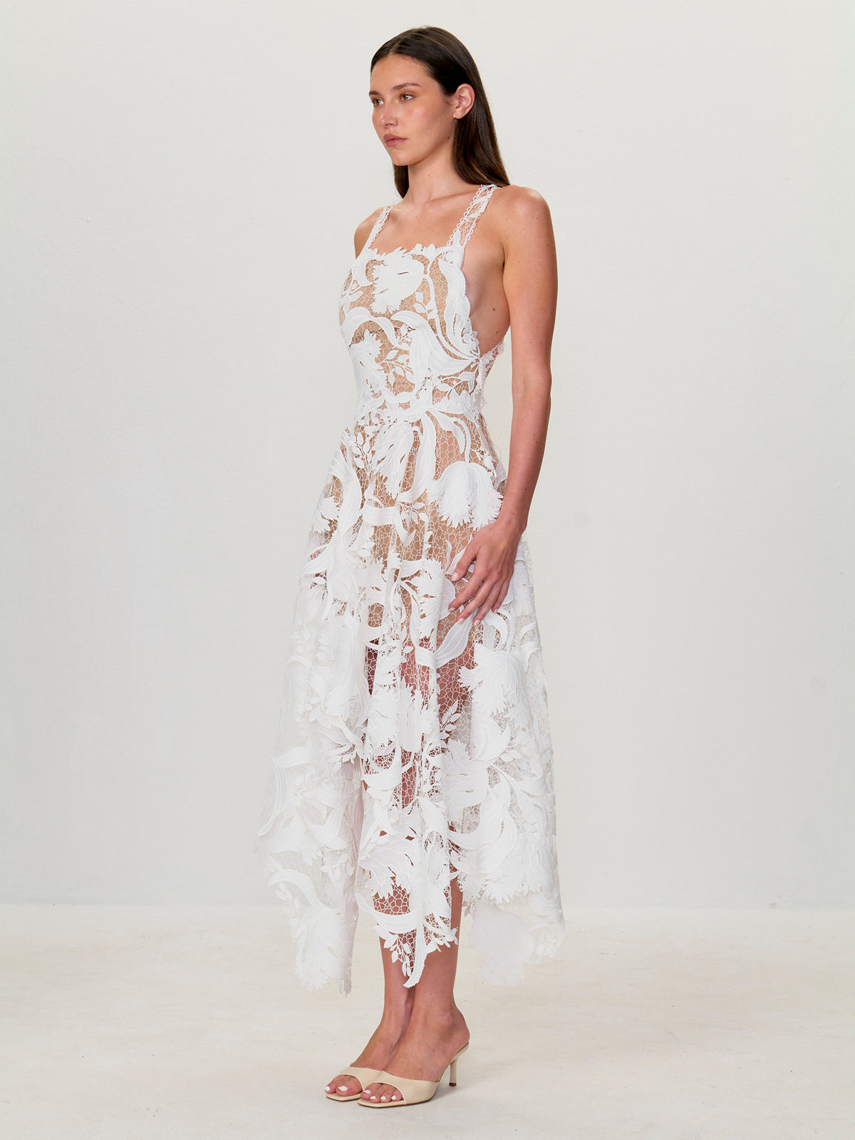 Tulip Lace Cascade Dress