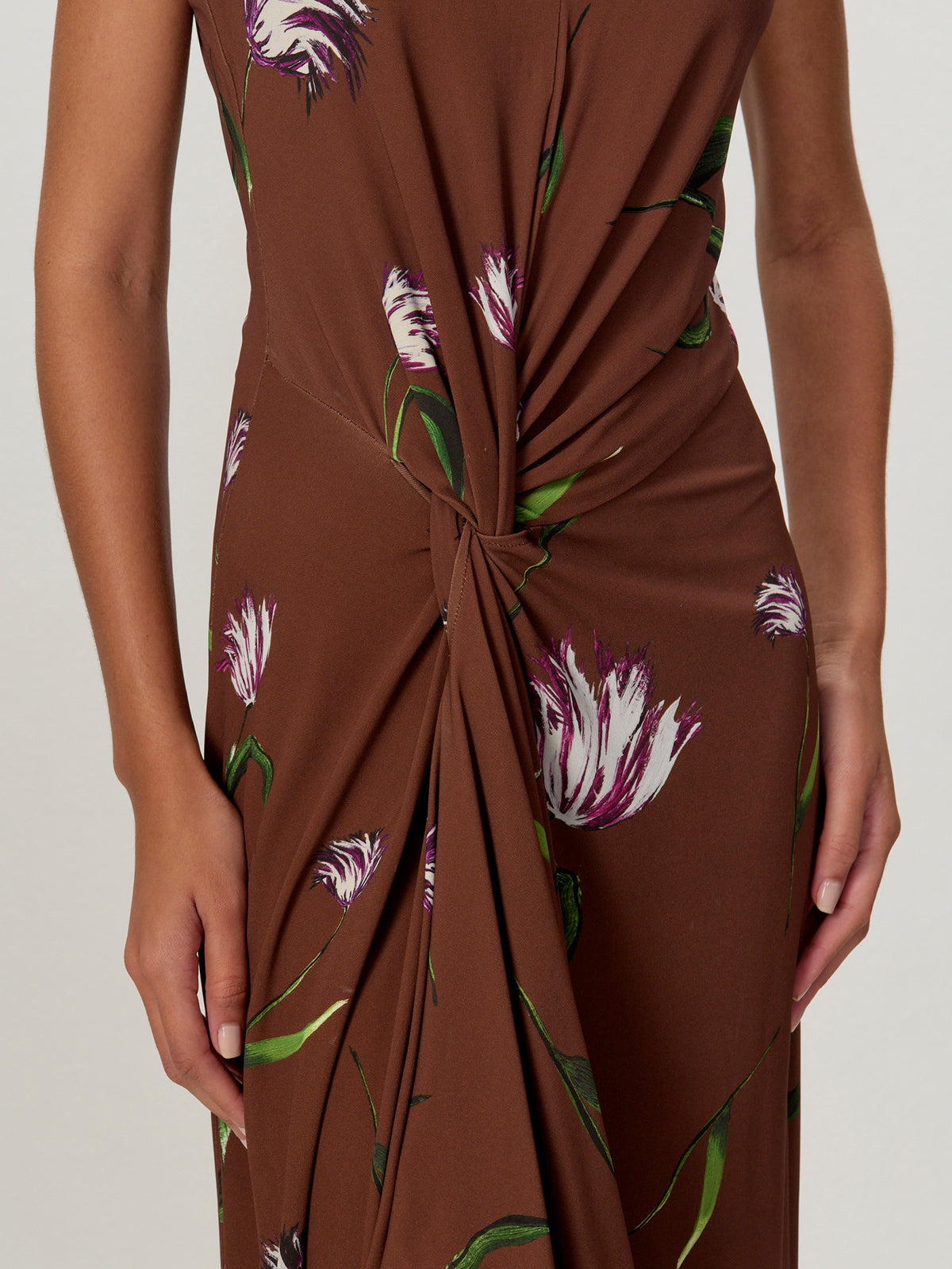 Twist Drape Asymmetric Dress