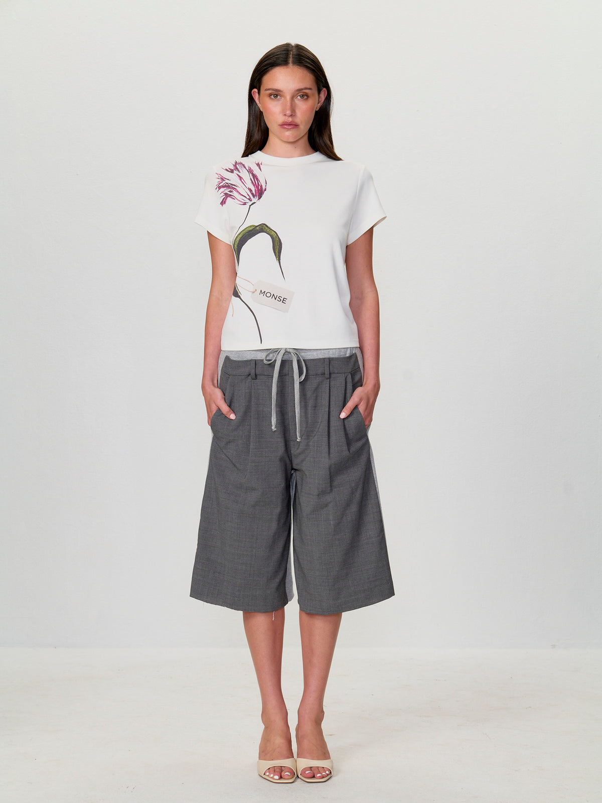 Wool Combo Sweat Shorts
