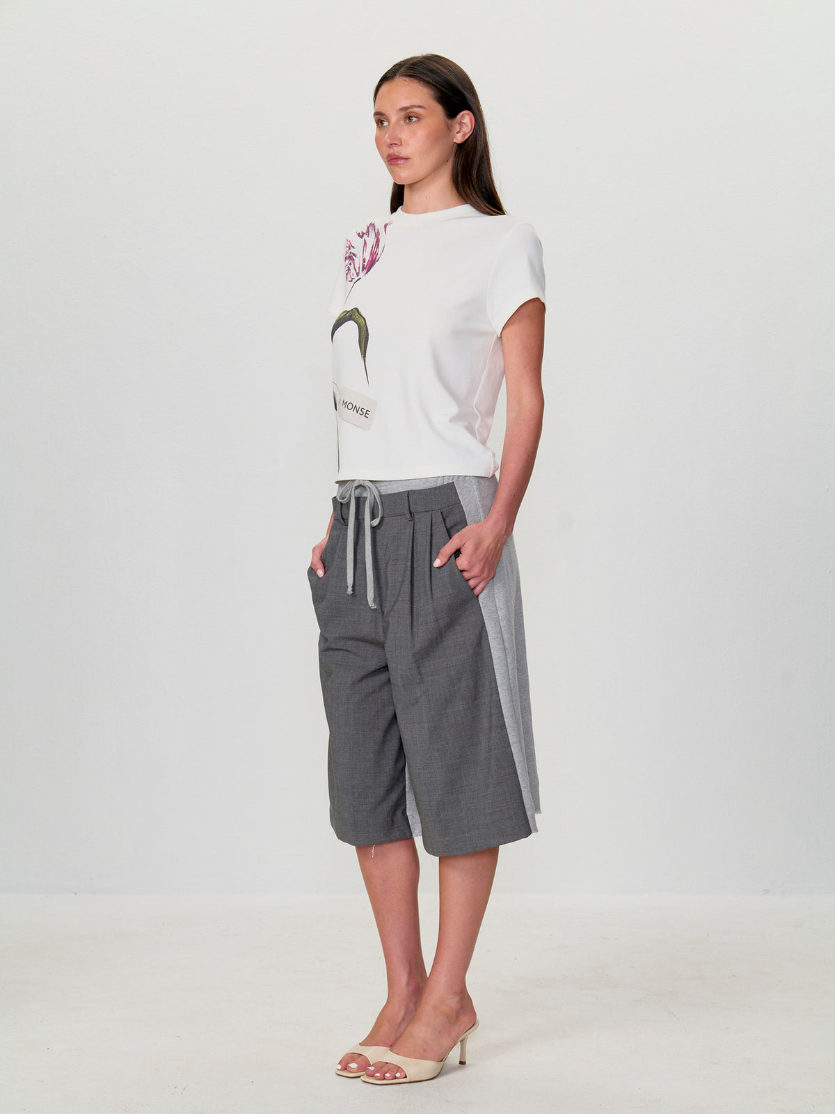 Wool Combo Sweat Shorts