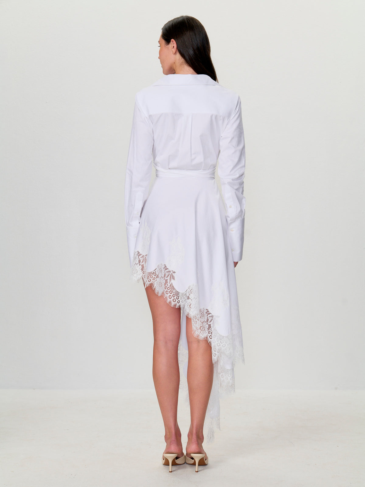 Wrapped Shirt Asymmetrical Dress