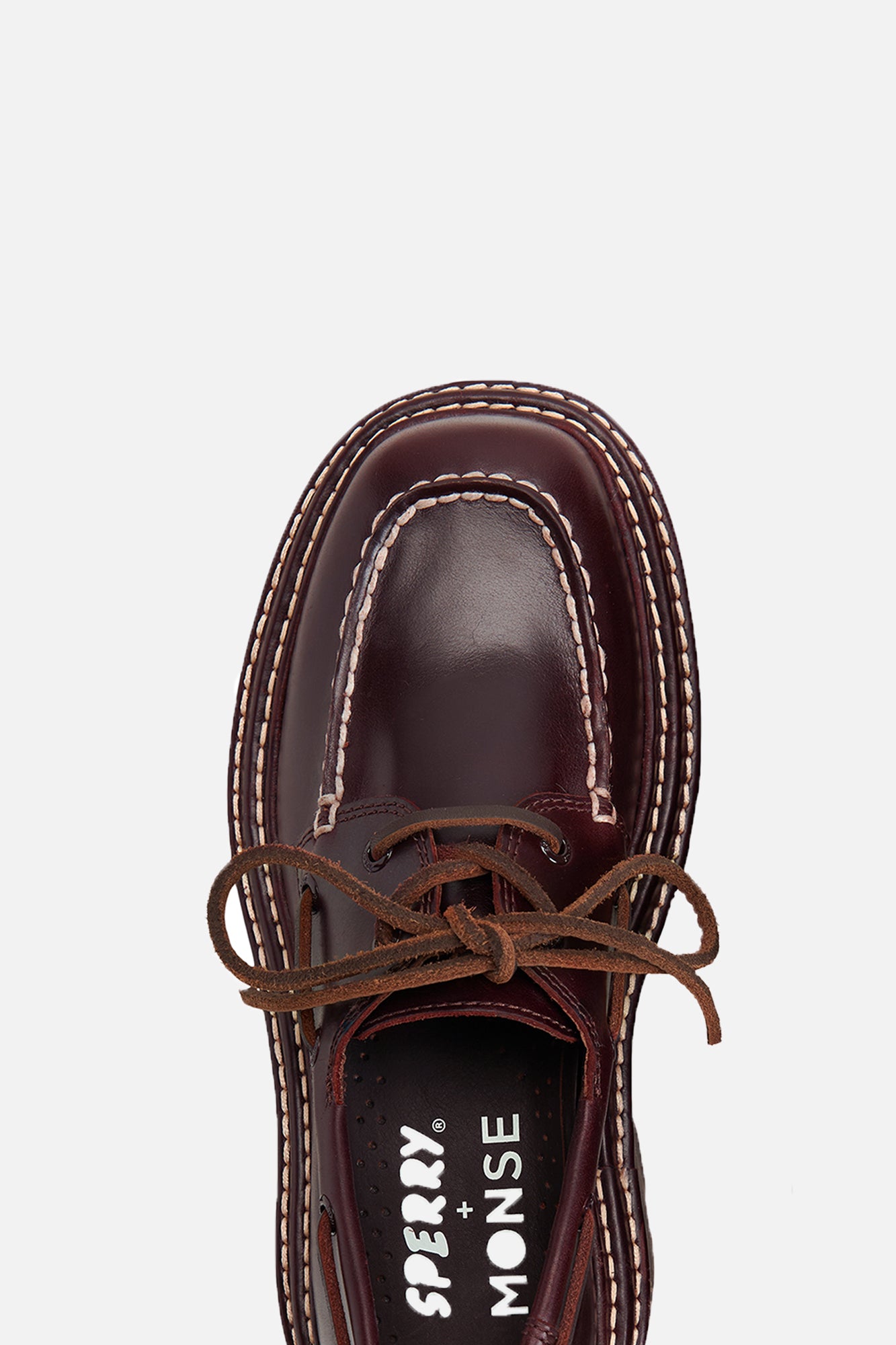 Sperry X MONSE Authentic Original™ 2-Eye Lug Boat Shoe Amaretto Leather