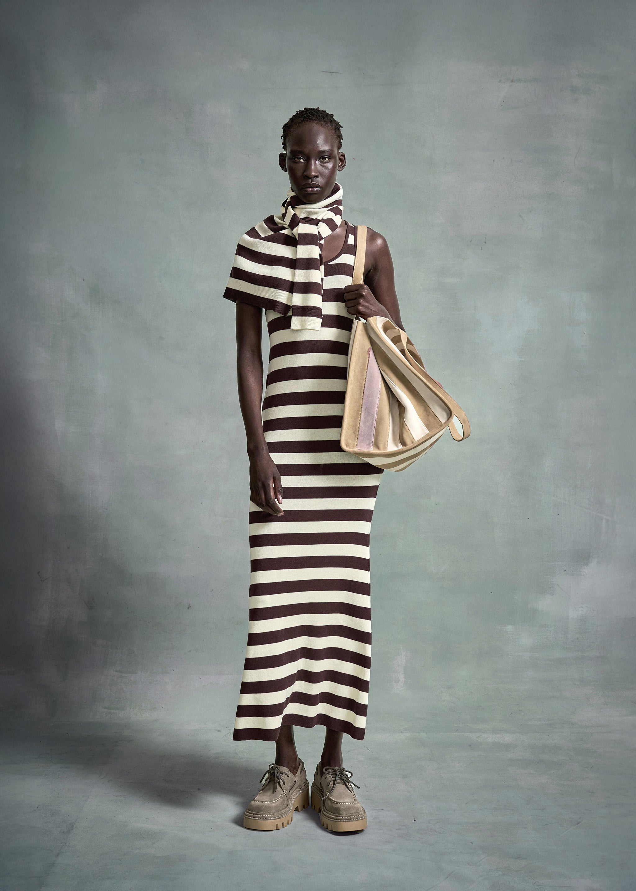 Back Knot Knitted Maxi Dress