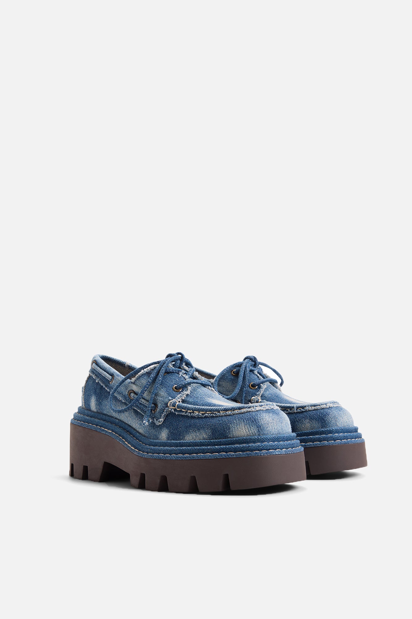 Sperry X MONSE Authentic Original™ 2-Eye Lug Boat Shoe Distressed Denim