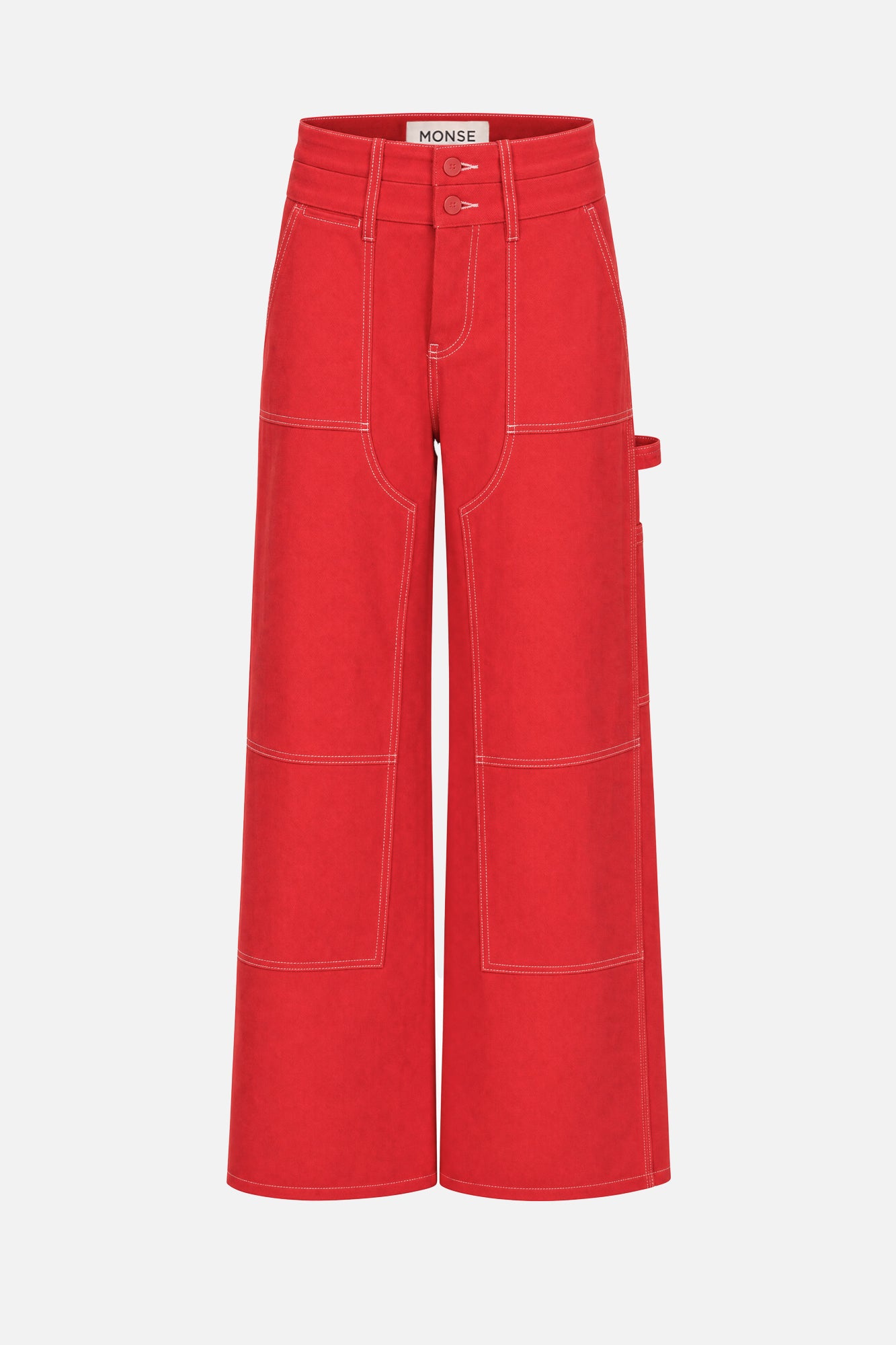 Double Waistband Wide Leg Jeans