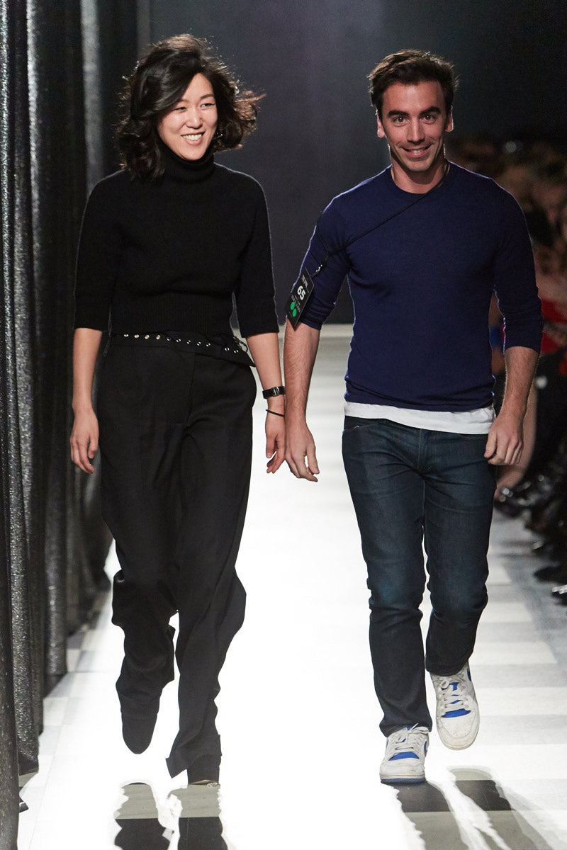 Laura Kim and Fernando Garcia After the MONSE Fall Winter 2017 Runway Show