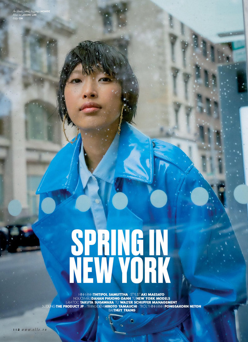Magazine Cover Model Wearing MONSE Blue Jacket