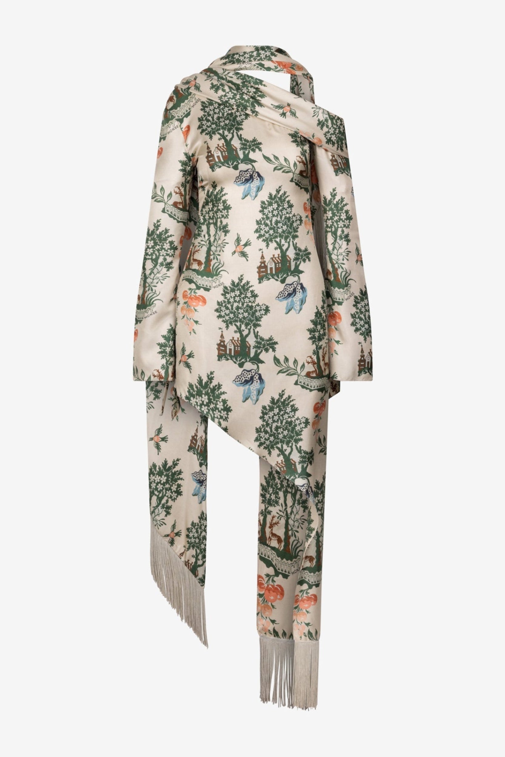 Asymmetric Hem Scarf Dress in Multi MONSE Asymmetric Hem Scarf Dress in Multi MONSE