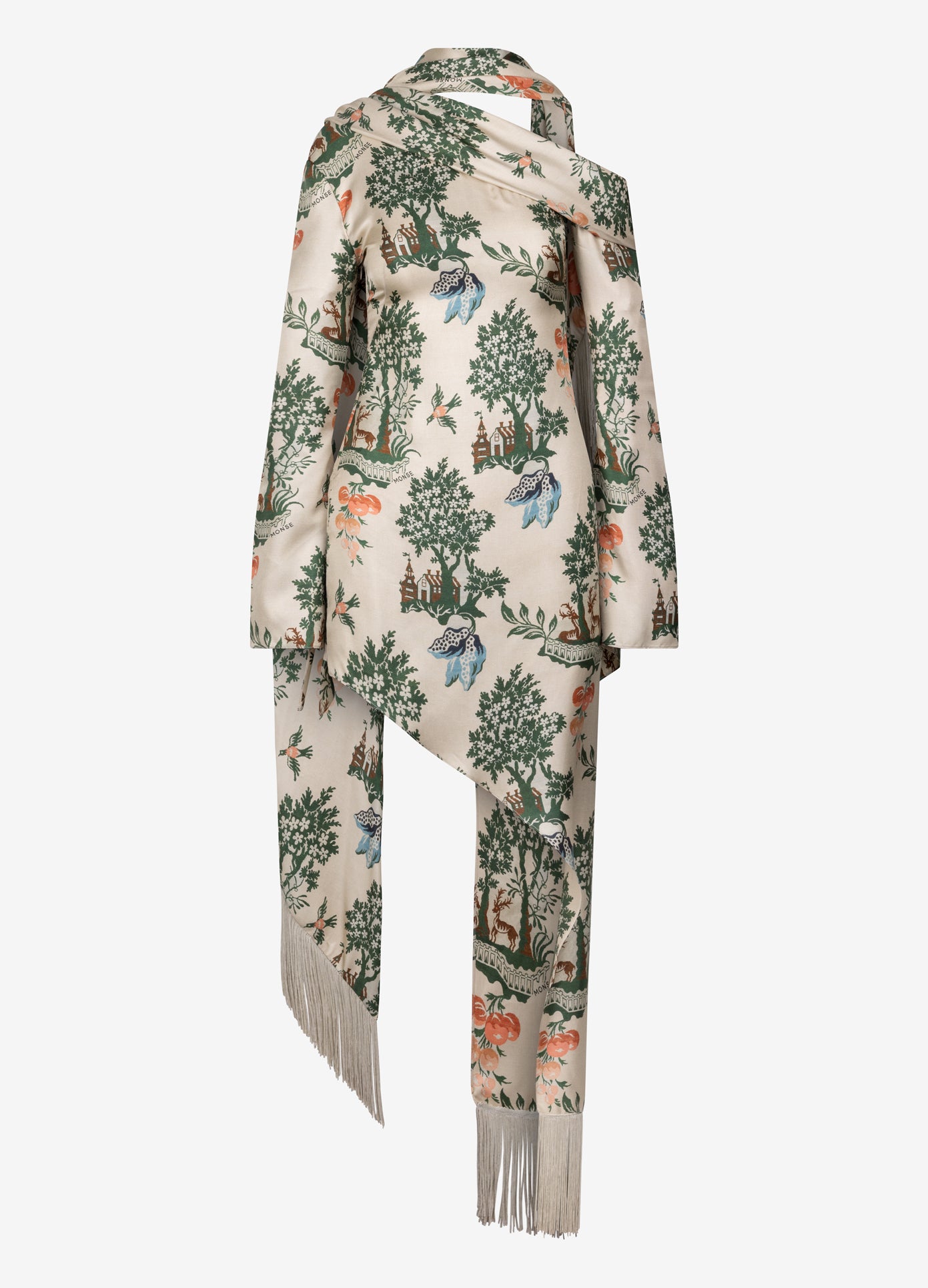 Asymmetric Hem Scarf Dress