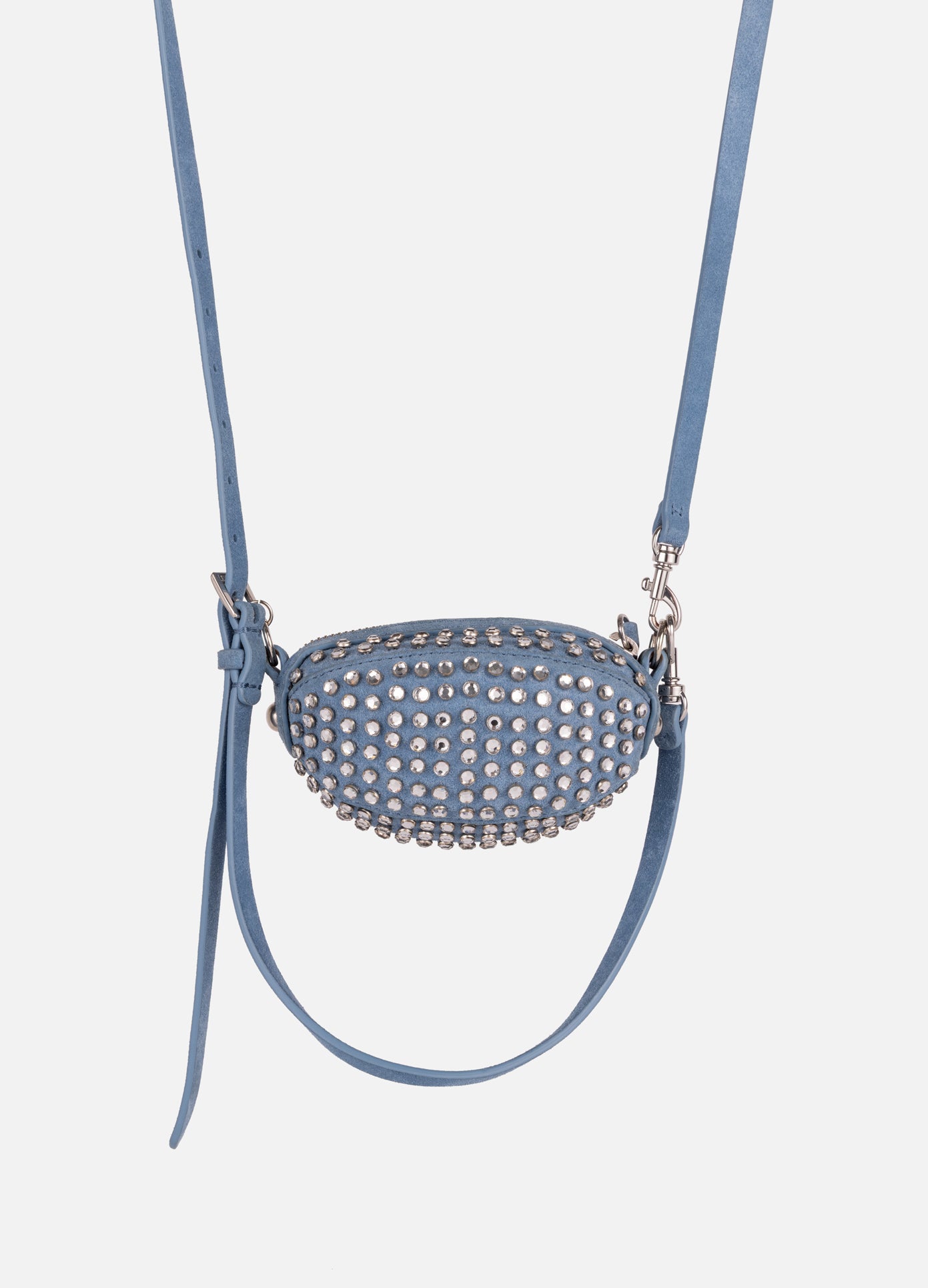 MONSE Baby Football Bag With Crystals in blue flat front