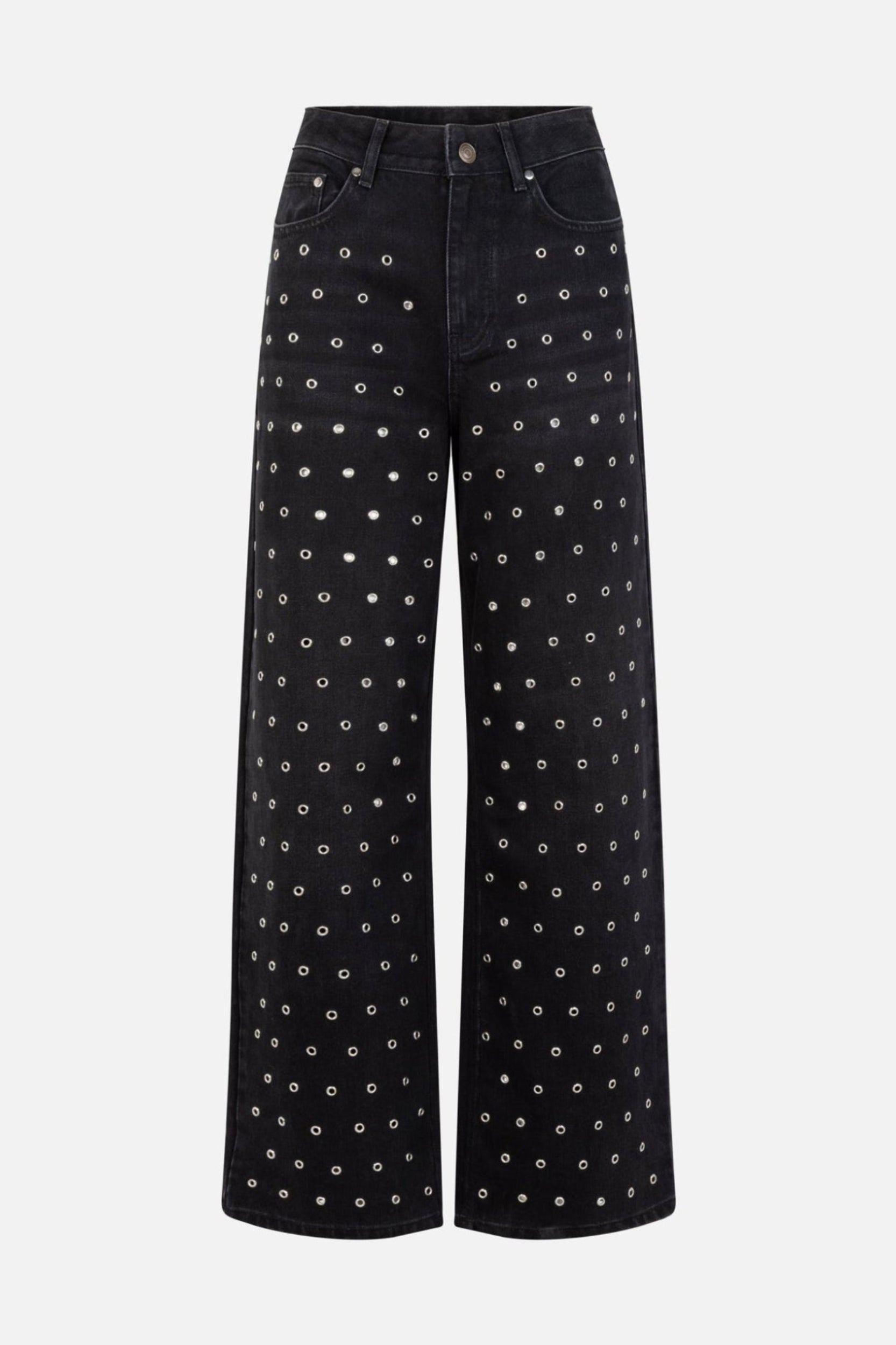 Denim Jean With Grommets