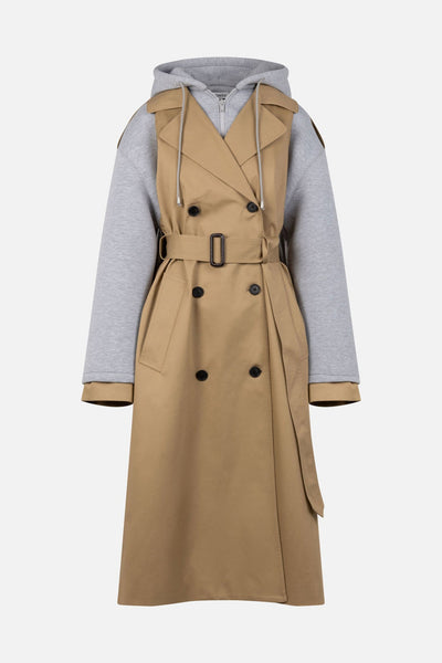 Deconstructed Combo Trench Jacket in Khaki – MONSE