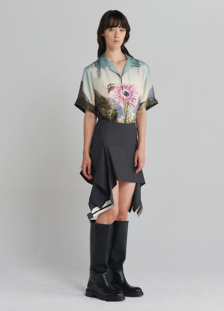 ◆MISEKI SEOUL◆ Draped shirt skirt pants SET CHARCOAL MSK25 MUSINSA | MISEKI SEOUL Draped shirt skirt pants SET CHARCOAL