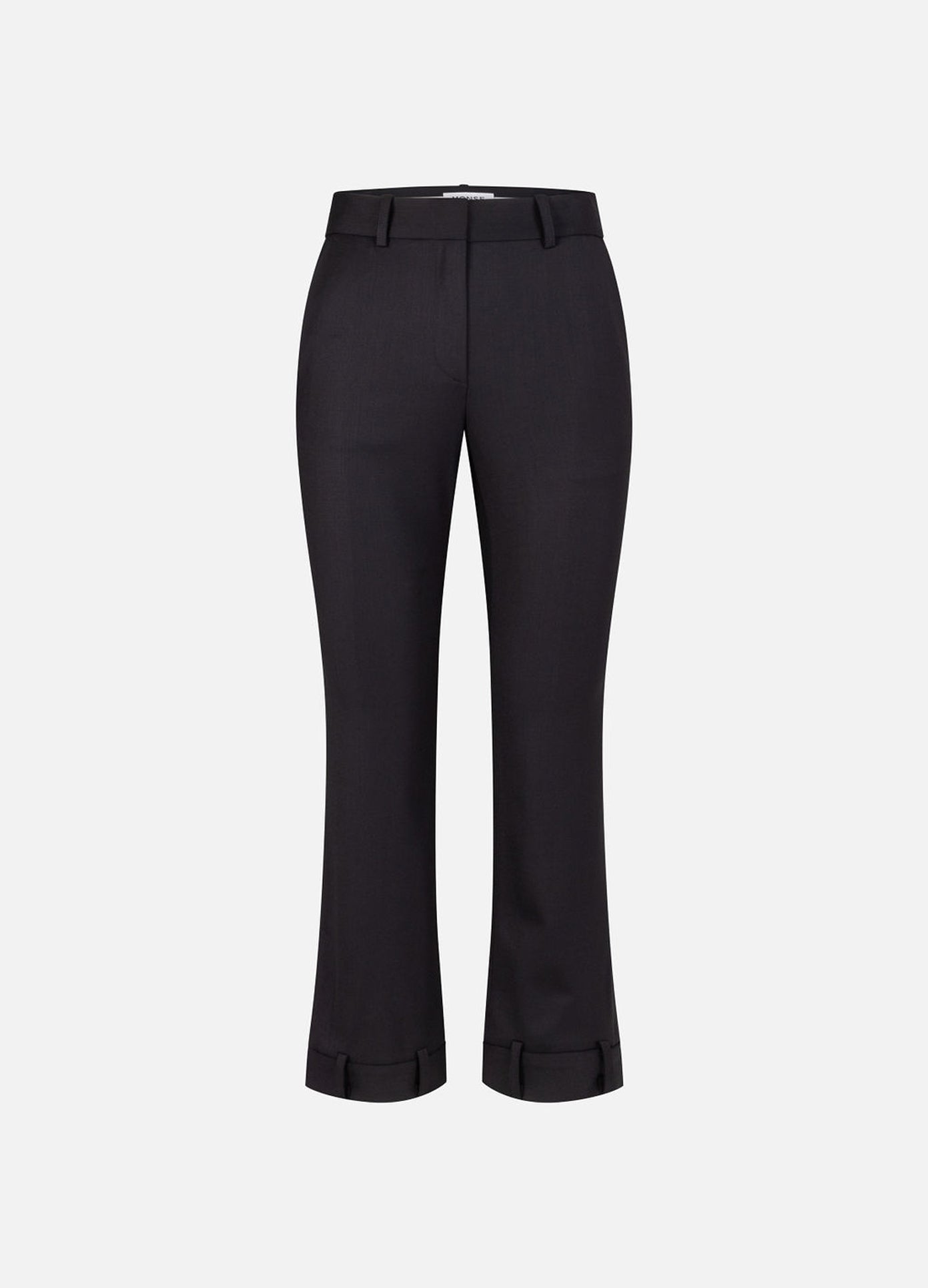 MONSE Deconstructed Tuxedo Trousers in black flat front image
