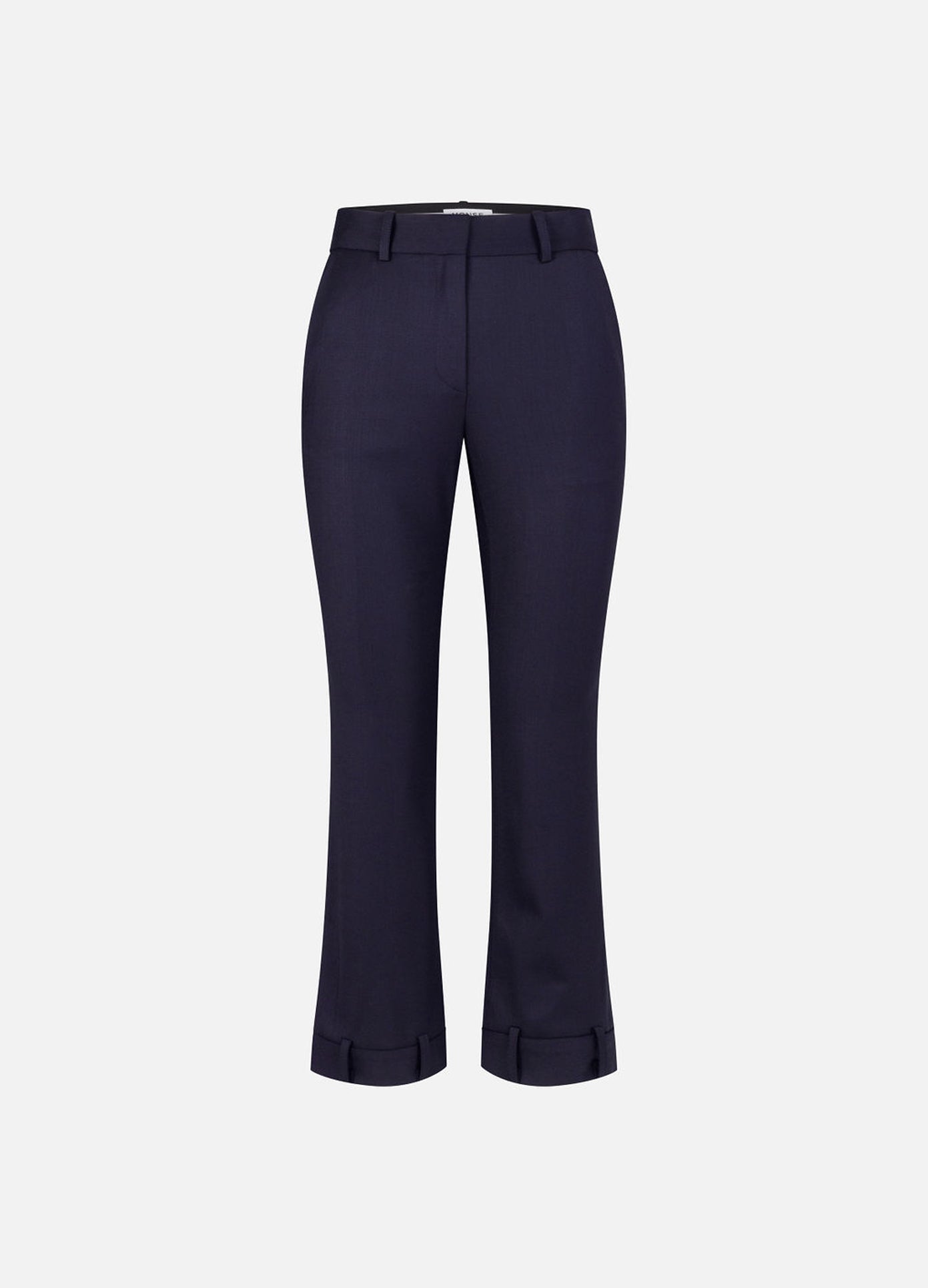 MONSE Deconstructed Tuxedo Trousers in Midnight flat front