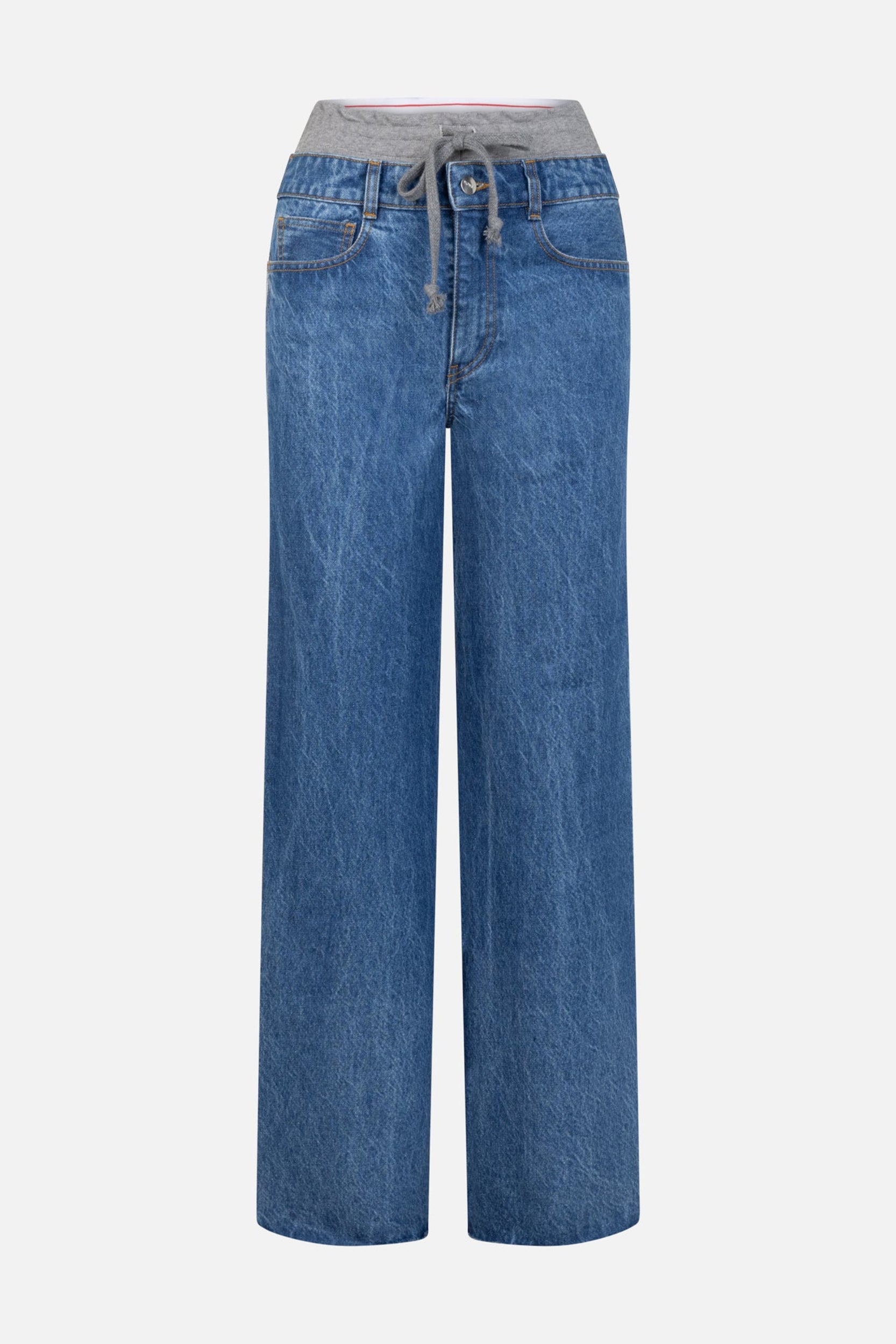 Denim Combo Sweatpants