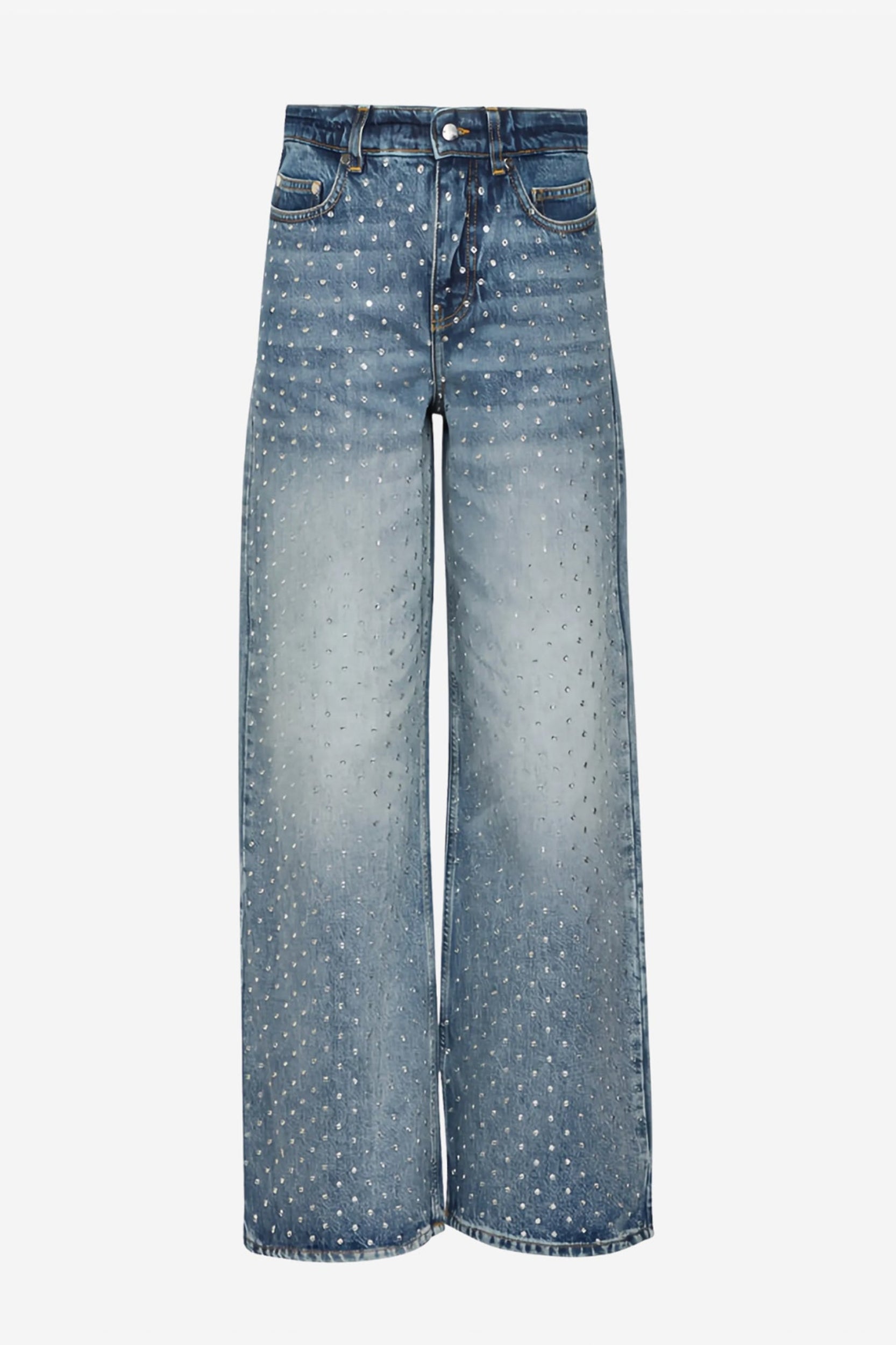 Denim Jean With Crystal Studs