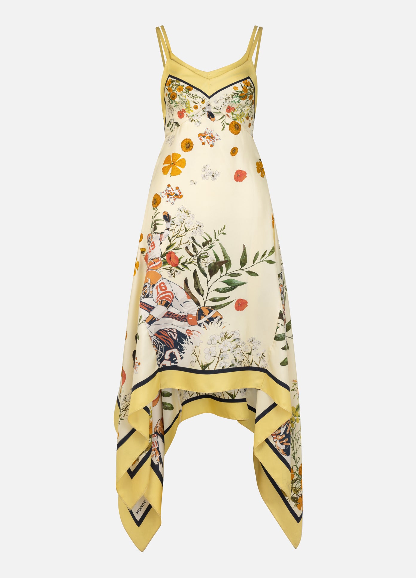 MONSE Double Layer Camisole Dress in yellow multi product image