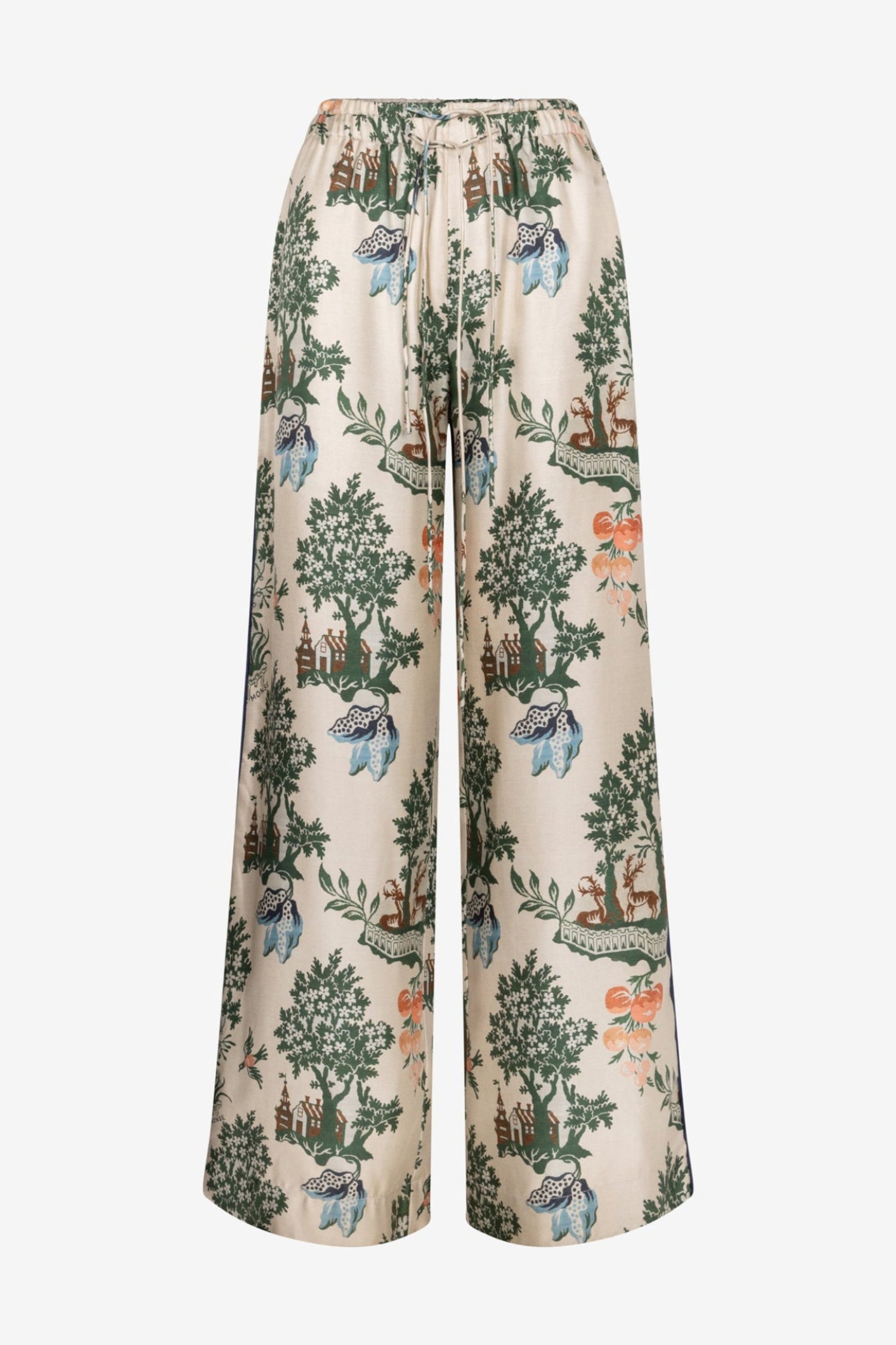 Double Waistband Silk Pant