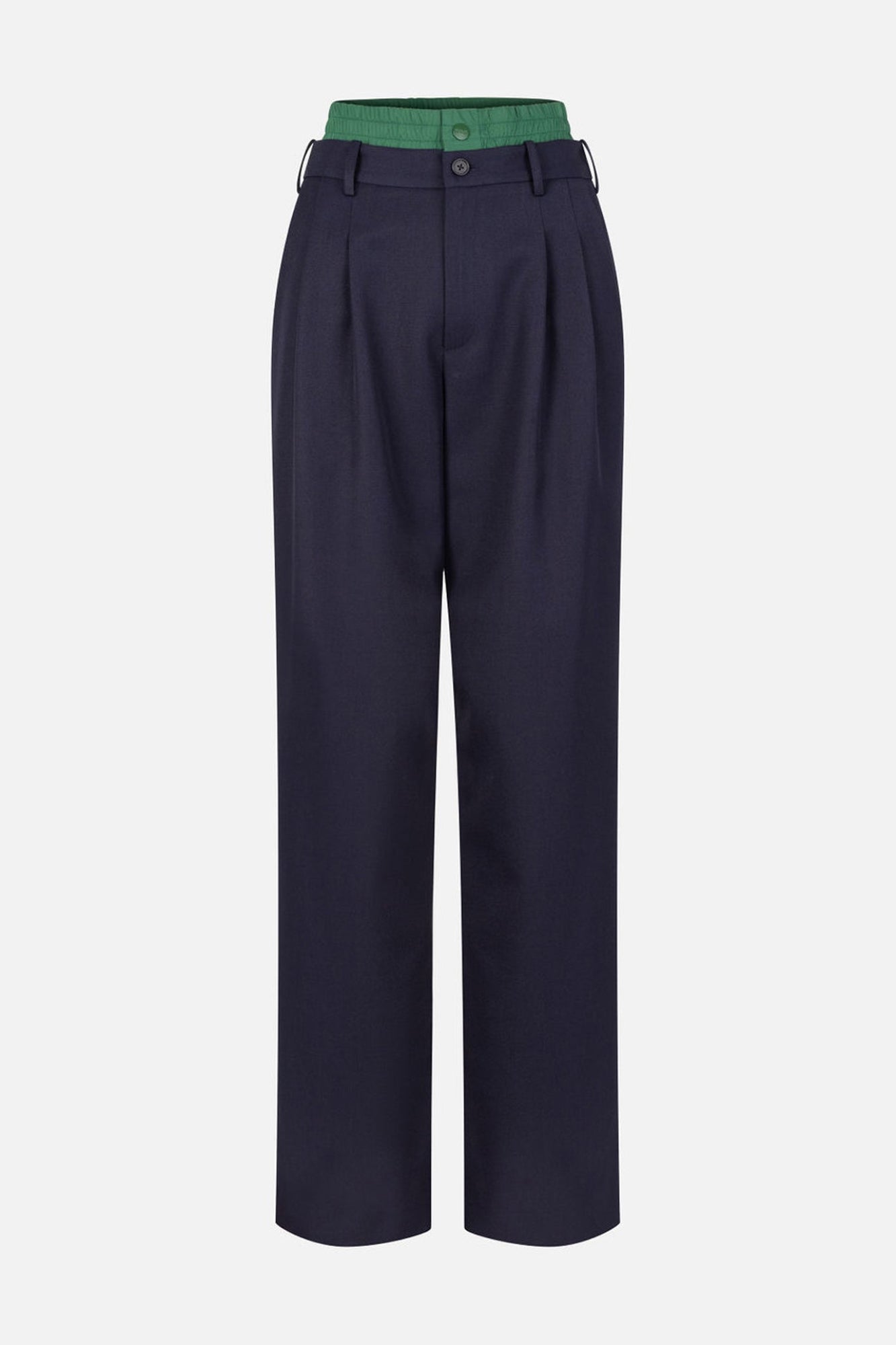 Double Waistband Combo Trouser