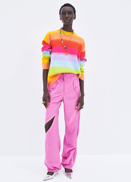 パンツ MONCLER Woman Pants Pink K10988H00005899YG 51V monse-dw-zipper-detail-pants-