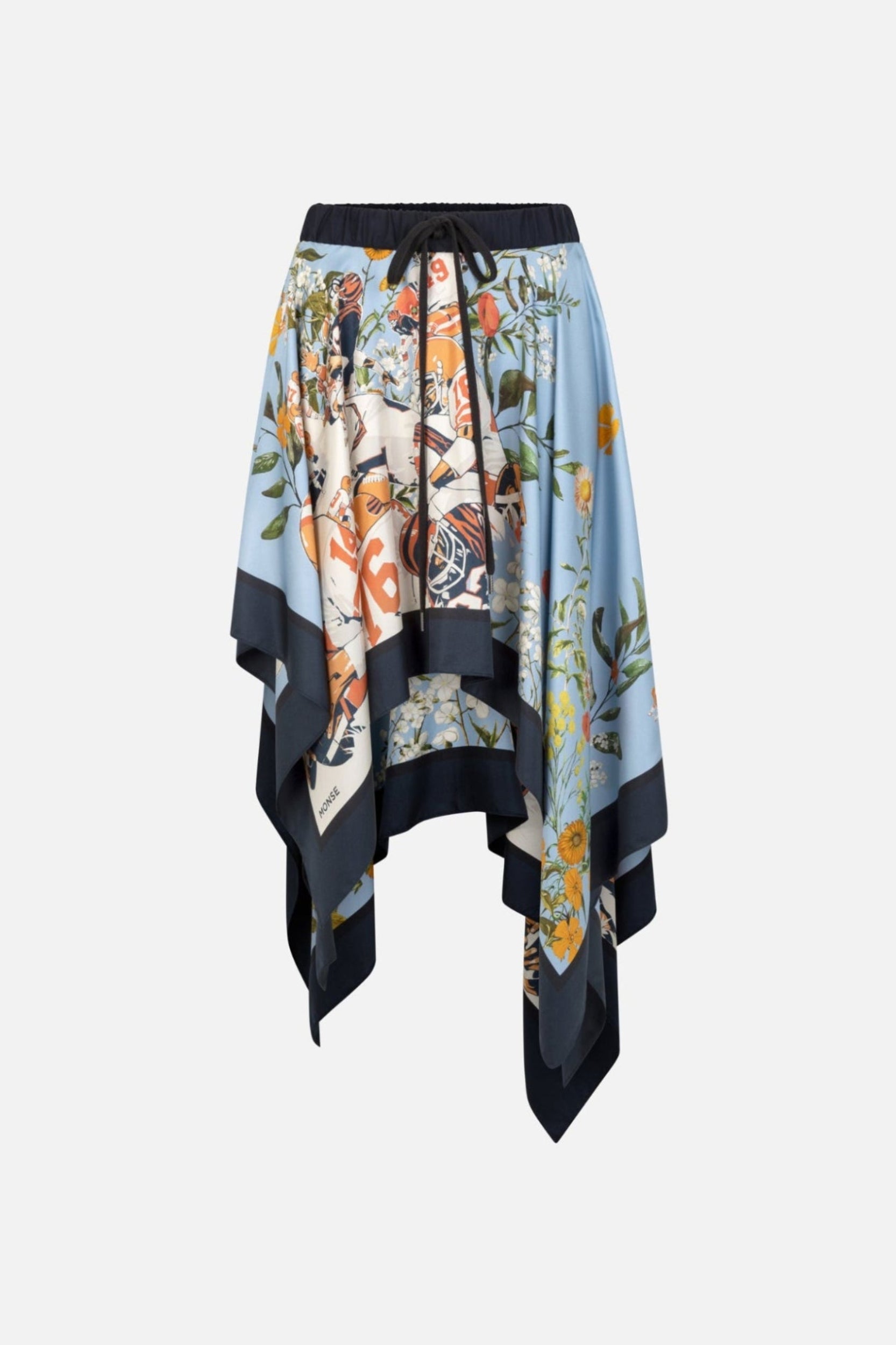 Elastic Waist Scarf Skirt