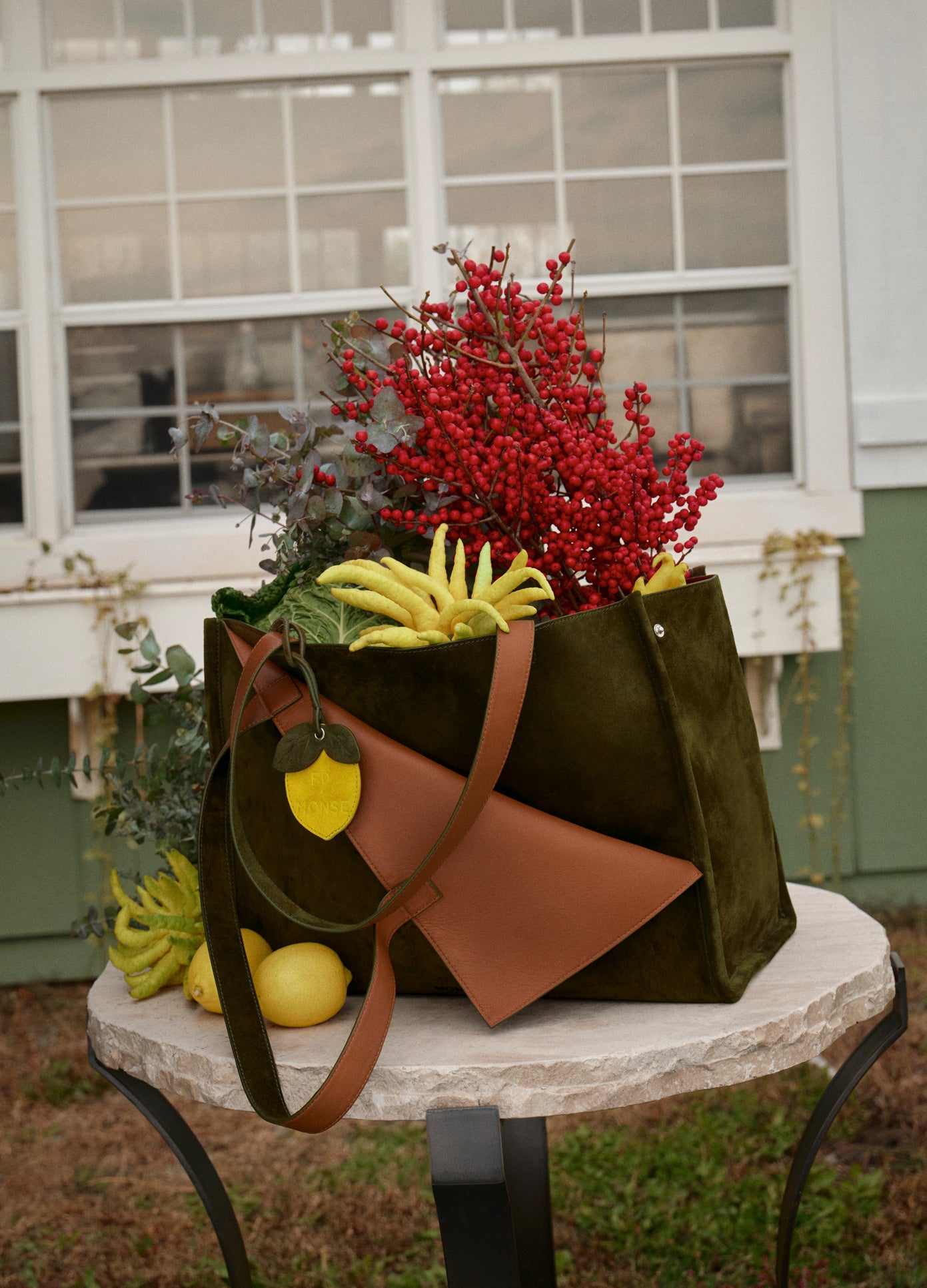 MONSE x FreshDirect collaboration on custom made tote front view