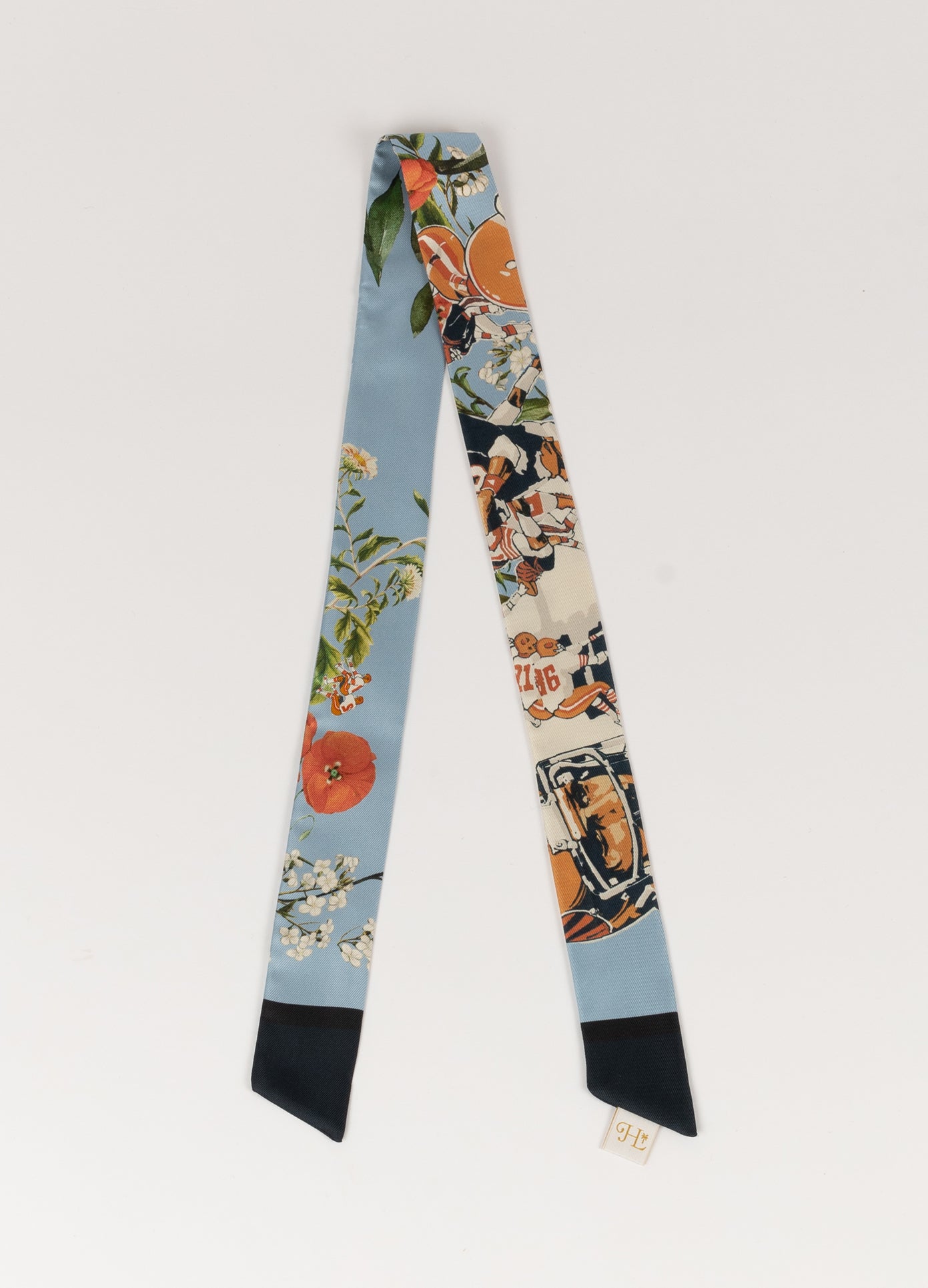 MONSE x J. Logan Home Printed Silk Scarf in blue multi