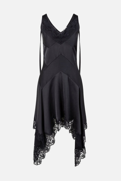 Lace Triangle Flared Mini Dress in Black – MONSE