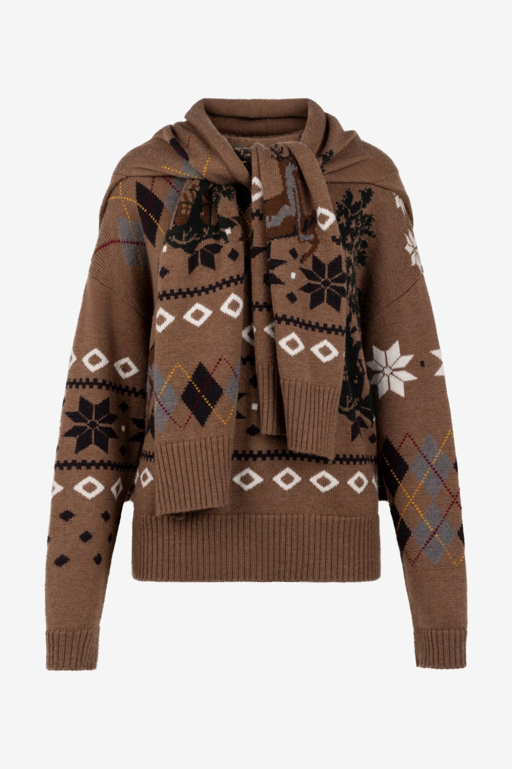 Mixed Fair Isle Sweater Set