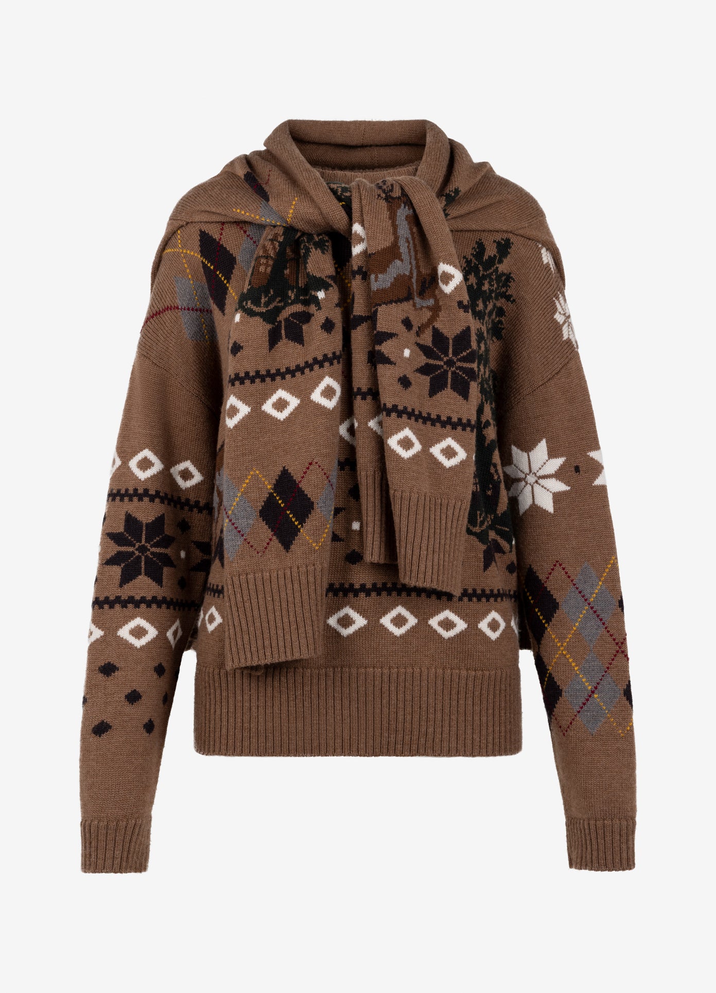 Mixed Fair Isle Set Jacket