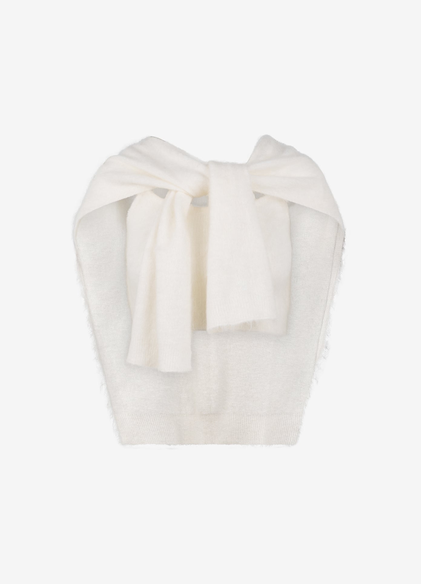 MONSE Mohair Cami Set in cream flat front