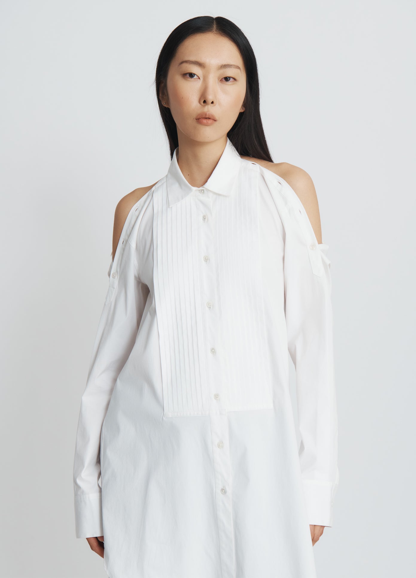 Off the shoulder shirt dress hotsell