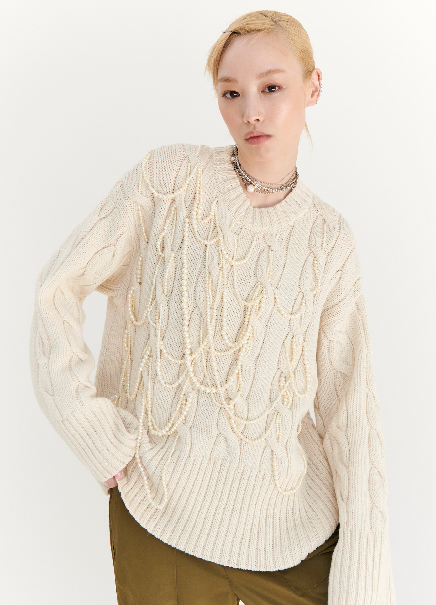 Cream 2025 pearl jumper