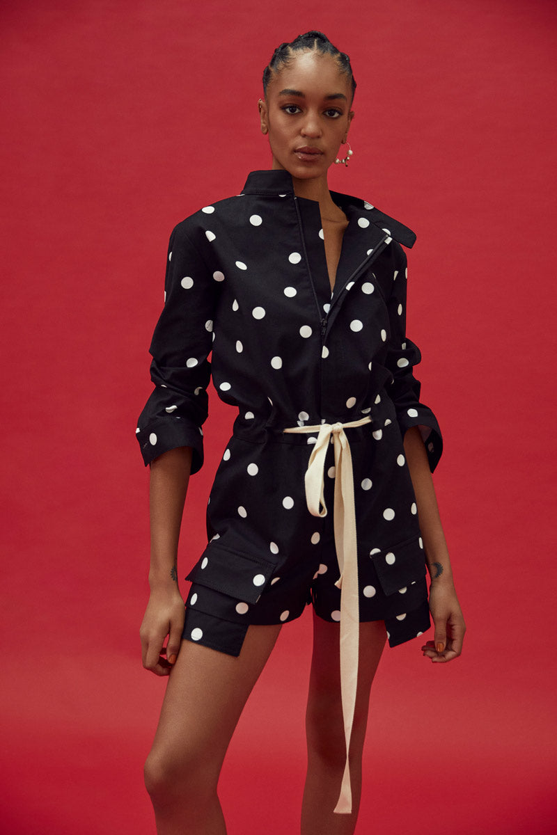 MONSE Spring Summer 2021 Collection Look 1 Polka Dot Romper
