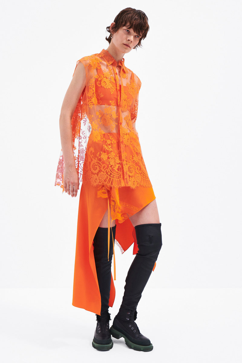 monse orange dress Back Cut-out Ombr Jersey Dress